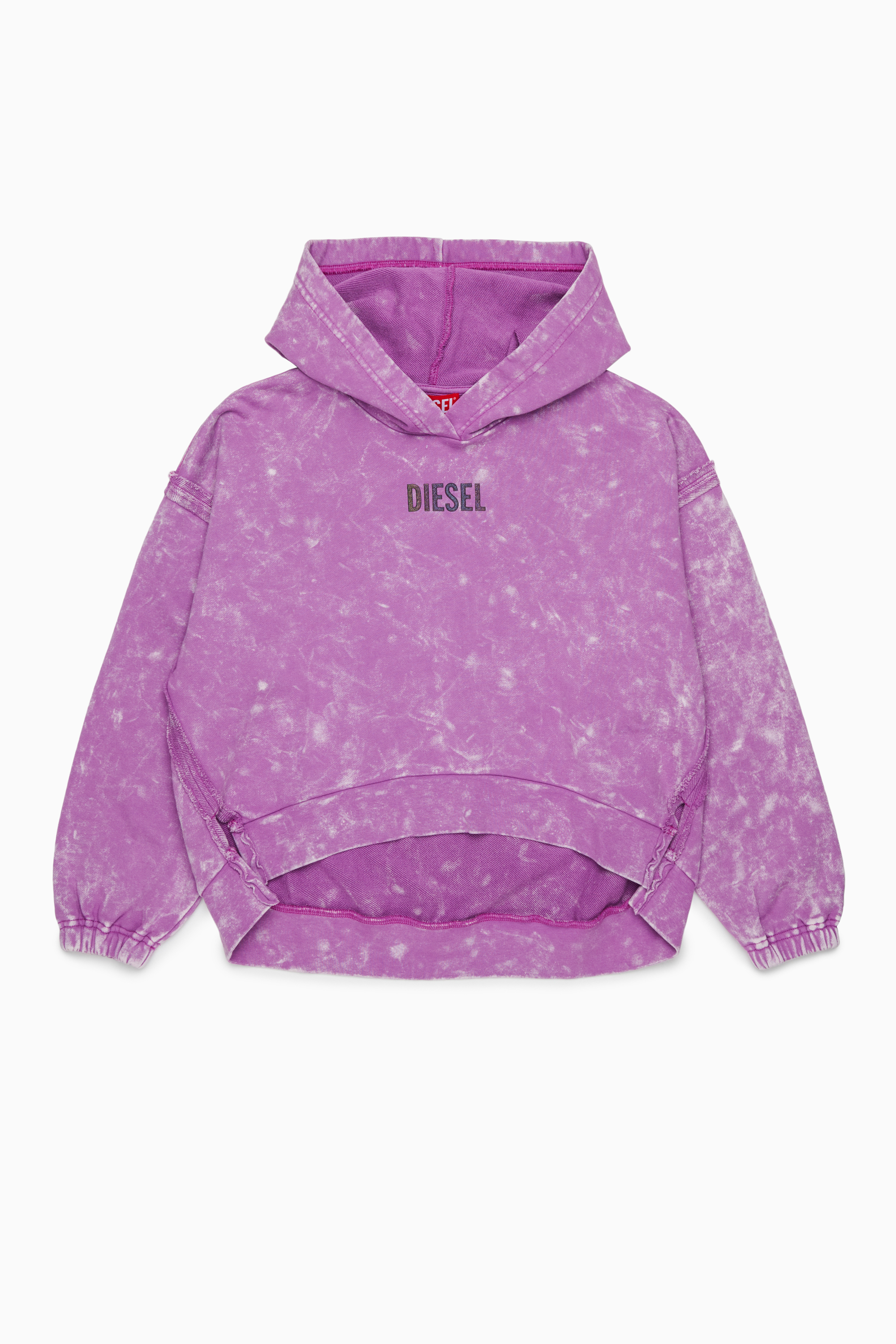 Diesel - SLOXY, Sudadera con efecto tie-dye y logo arco&iacute;ris Mujer in Morado - 1