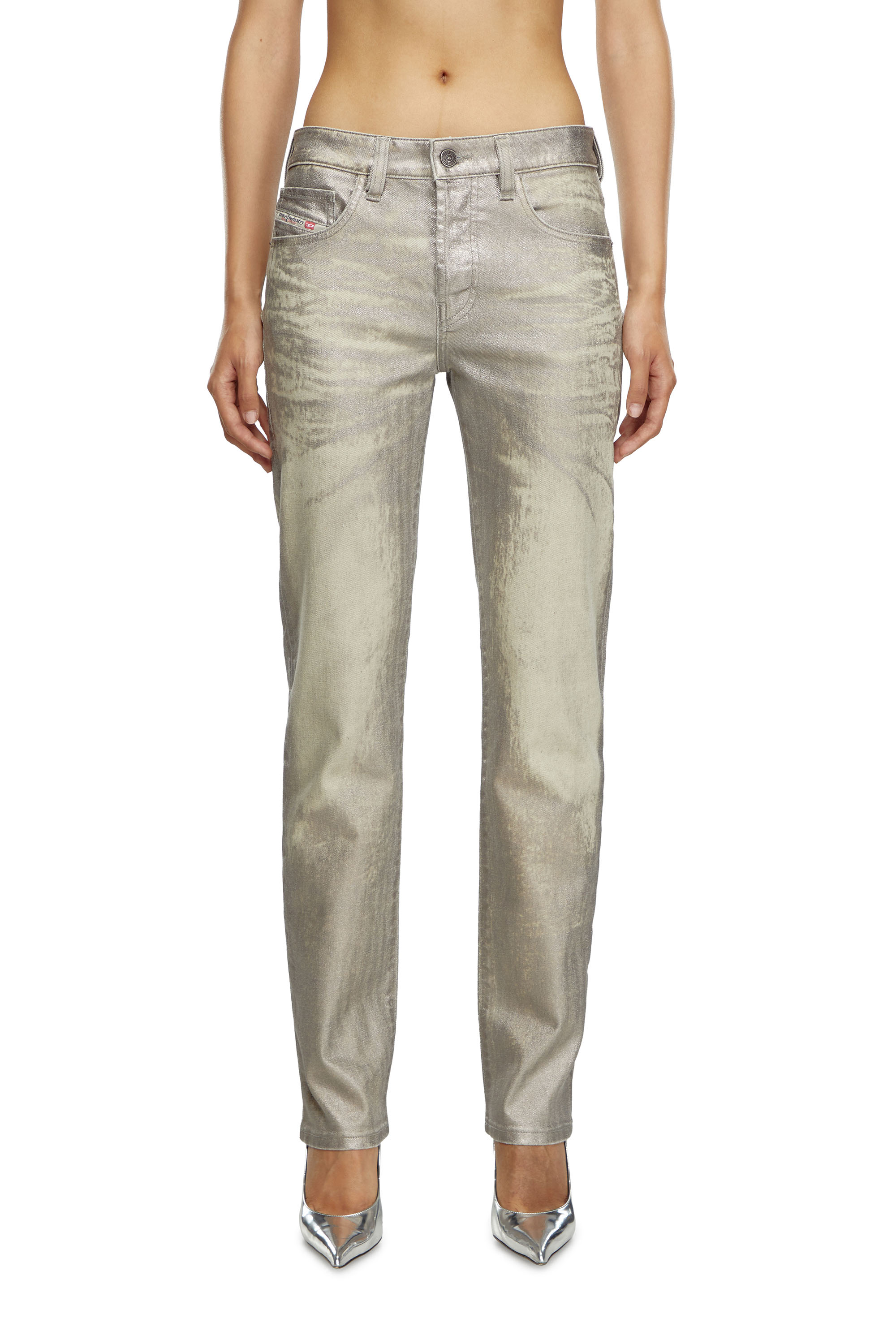 Diesel - Straight Jeans 1989 D-Mine 0CBCZ, Mujer Straight Jeans - 1989 D-Mine in Gris - Image 1