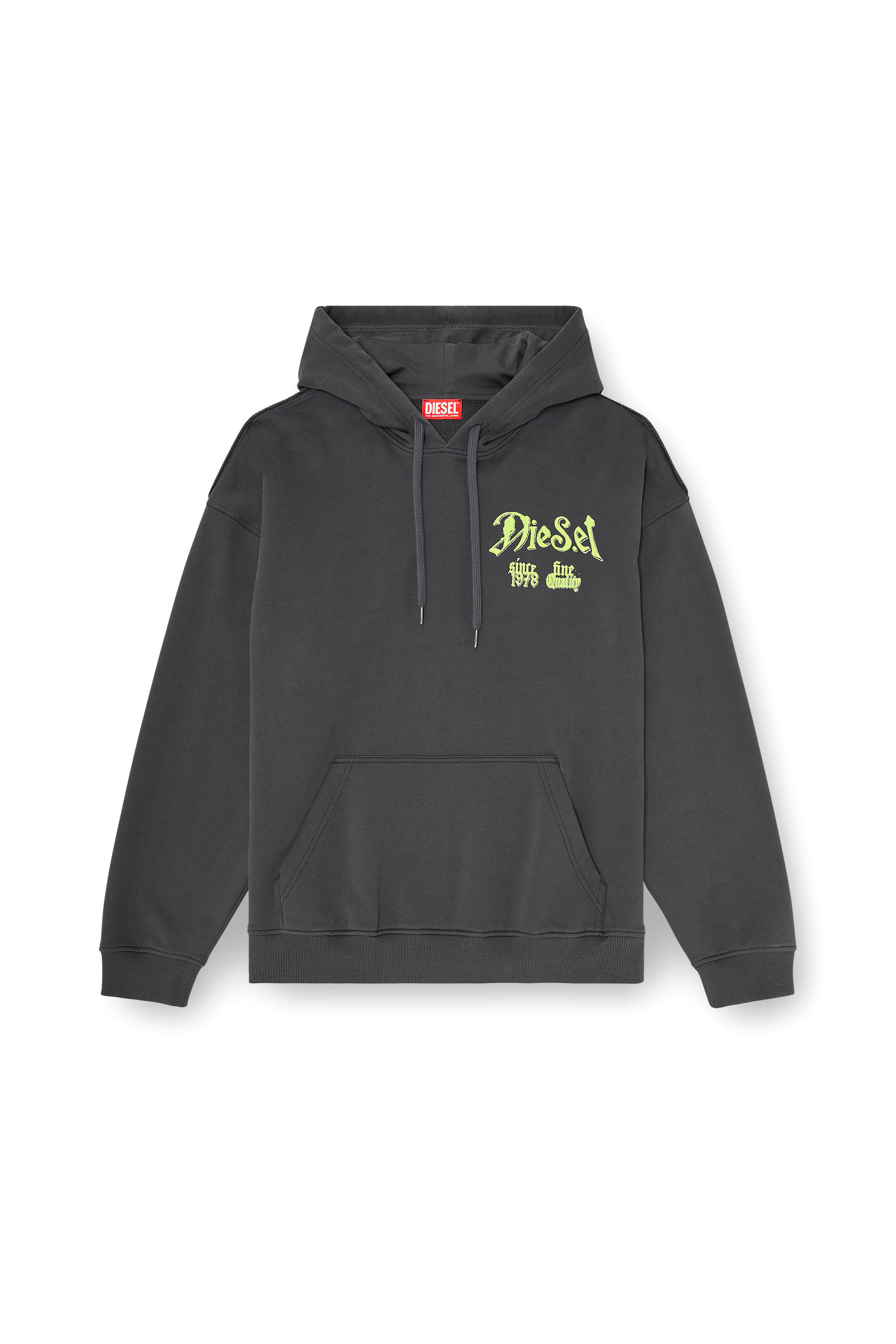 Diesel - S-BOXT-HOOD-AA2, Sudadera de algod&oacute;n con gr&aacute;ficos flocados Hombre in ToBeDefined - 3