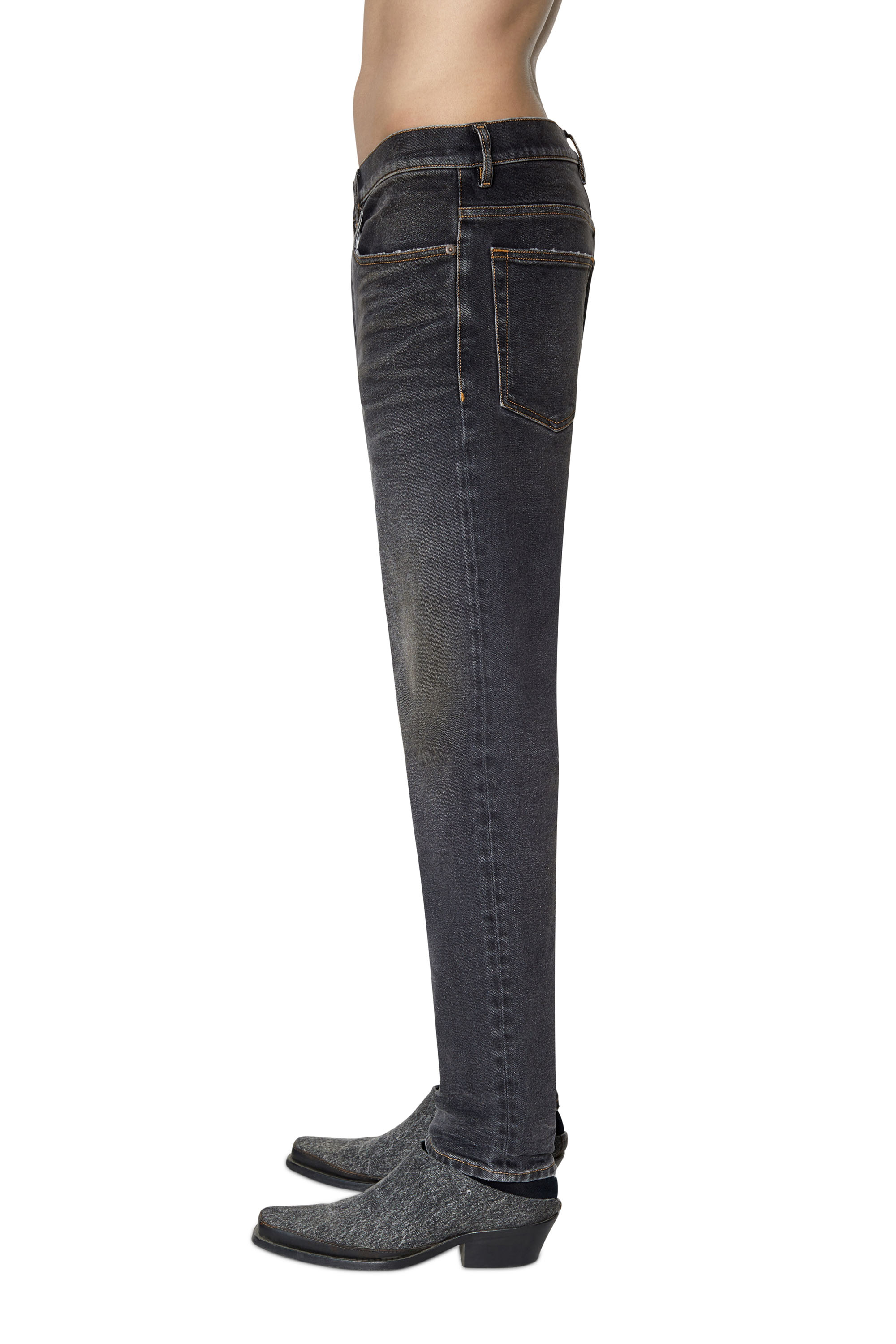 Diesel - 2005 D-FINING 09D66 Tapered Jeans, Negro/Gris oscuro - Image 4