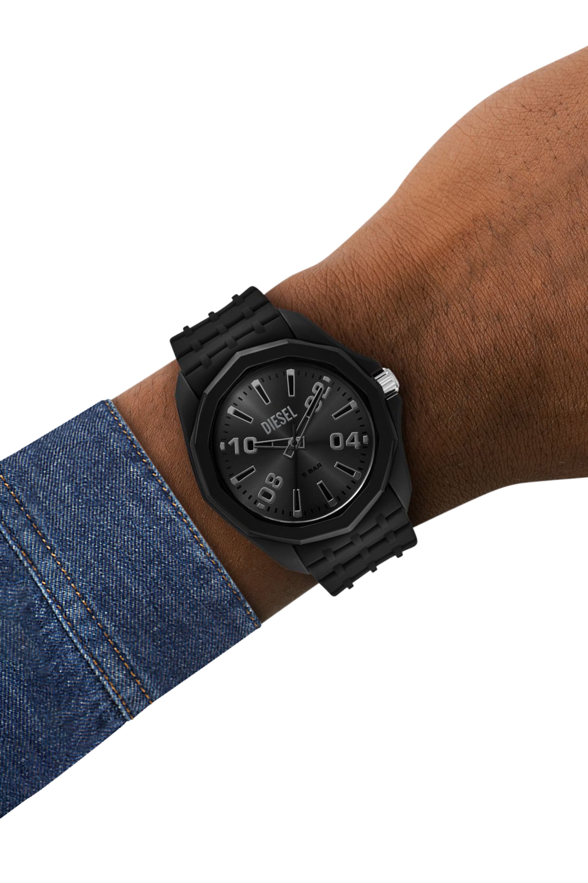 Diesel - DZ2243 WATCH, Reloj Stinger de silicona negra Hombre in Negro - 4
