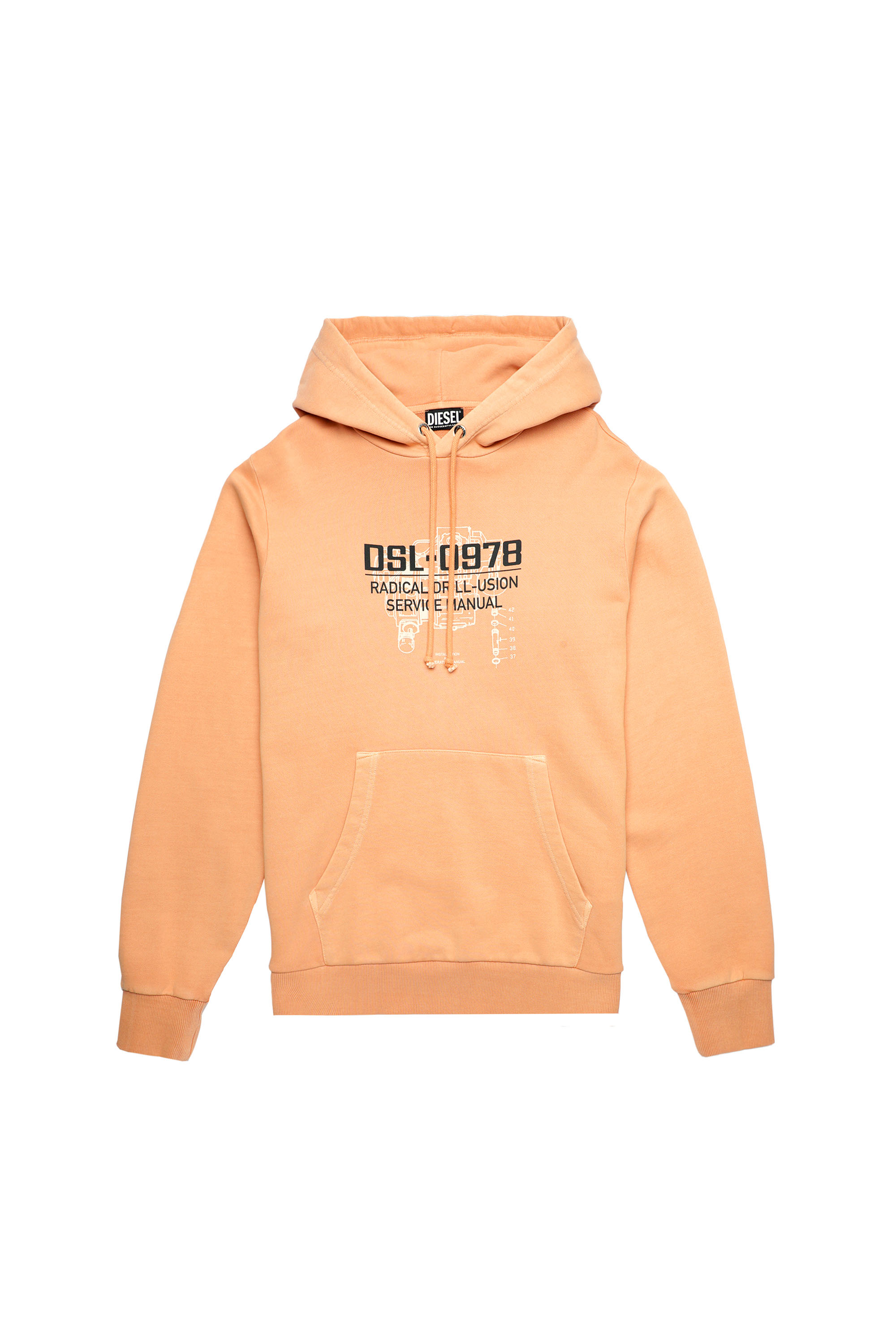 S-GIRK-HOOD-B3, Naranja - Sudaderas
