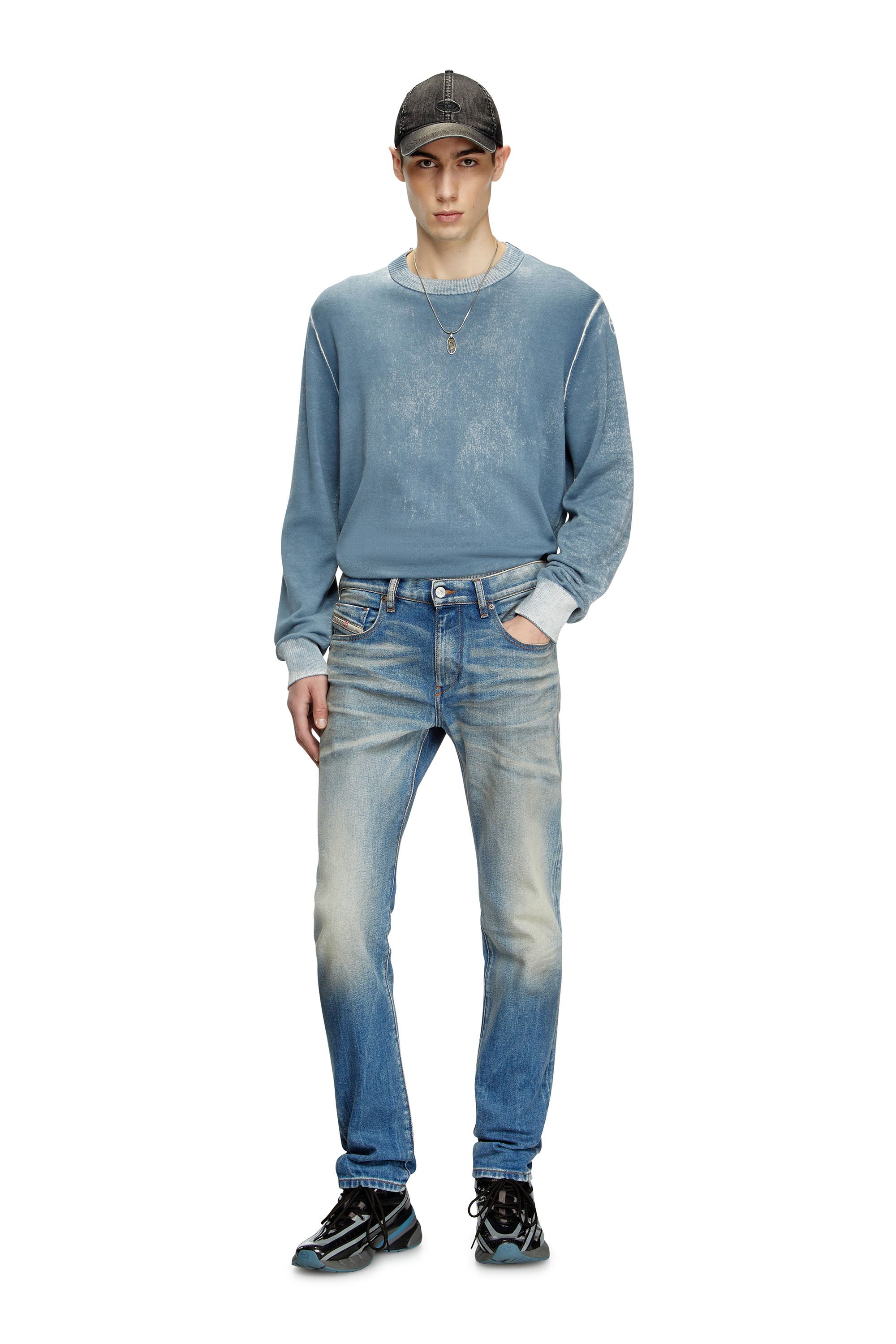 Diesel - Slim Jeans 2019 D-Strukt 09L30 Hombre, Azul medio - 2