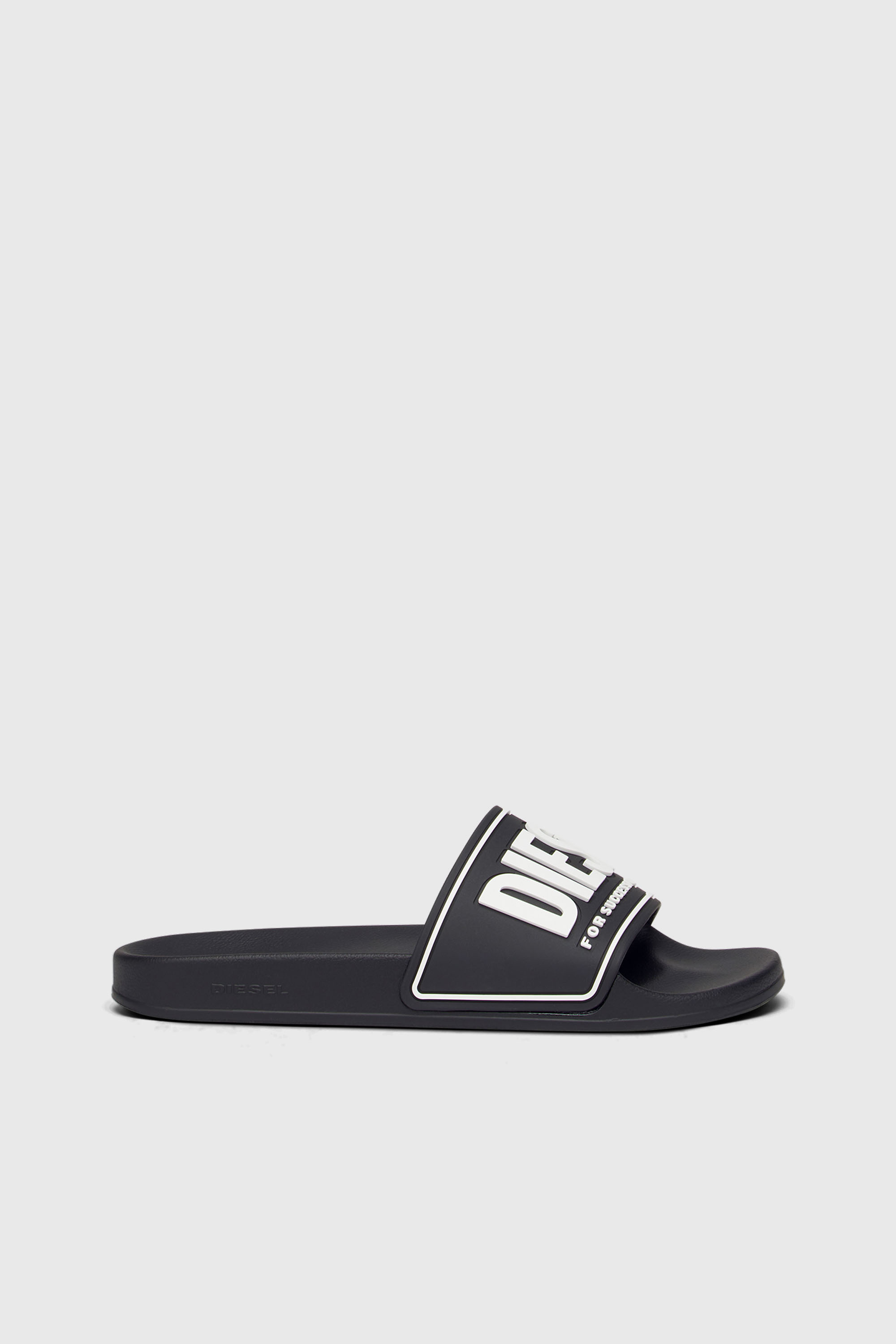 Diesel - SA-MAYEMI CC W, Sa-Mayemi-Chanclas de goma con el logotipo bordado Mujer in Negro - 1