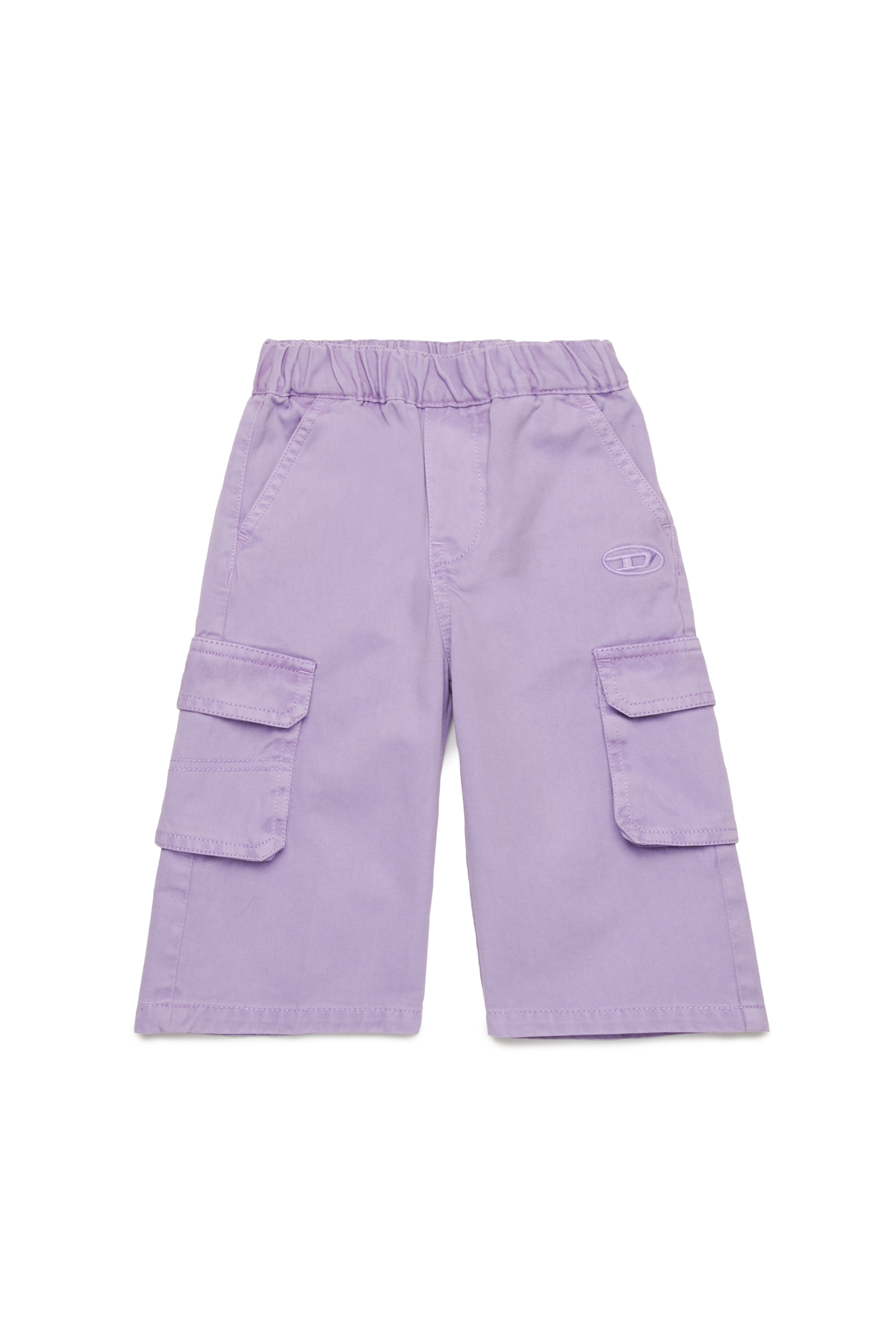 Diesel - PRATIB, Pantalones cargo de gabardina de algodón Mujer in Morado - 1