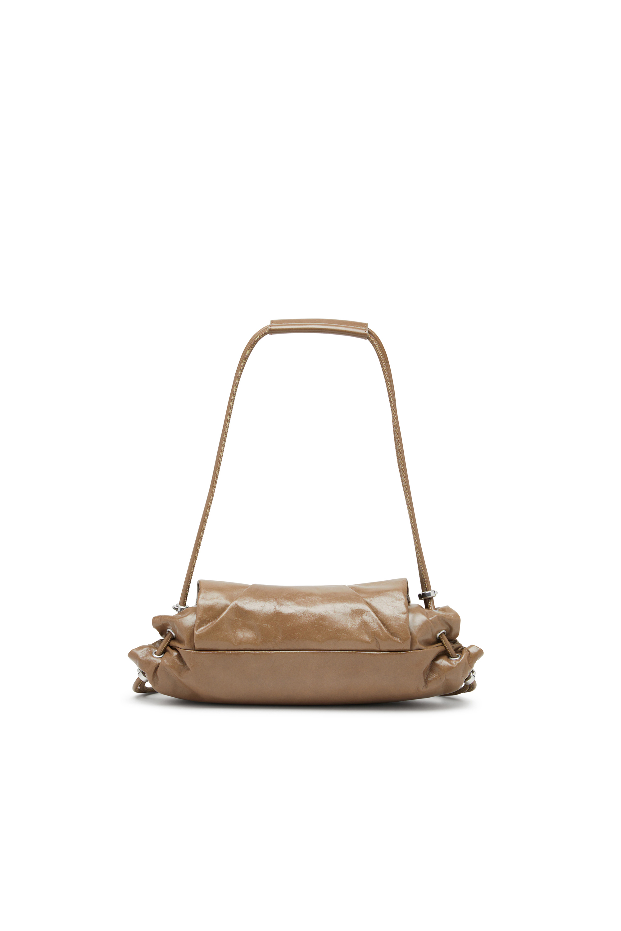 Diesel - SCRUNCH-D SHOULDER S, Scrunch-D S-Bolso de hombro de cuero arrugado Mujer in Marrón - 2