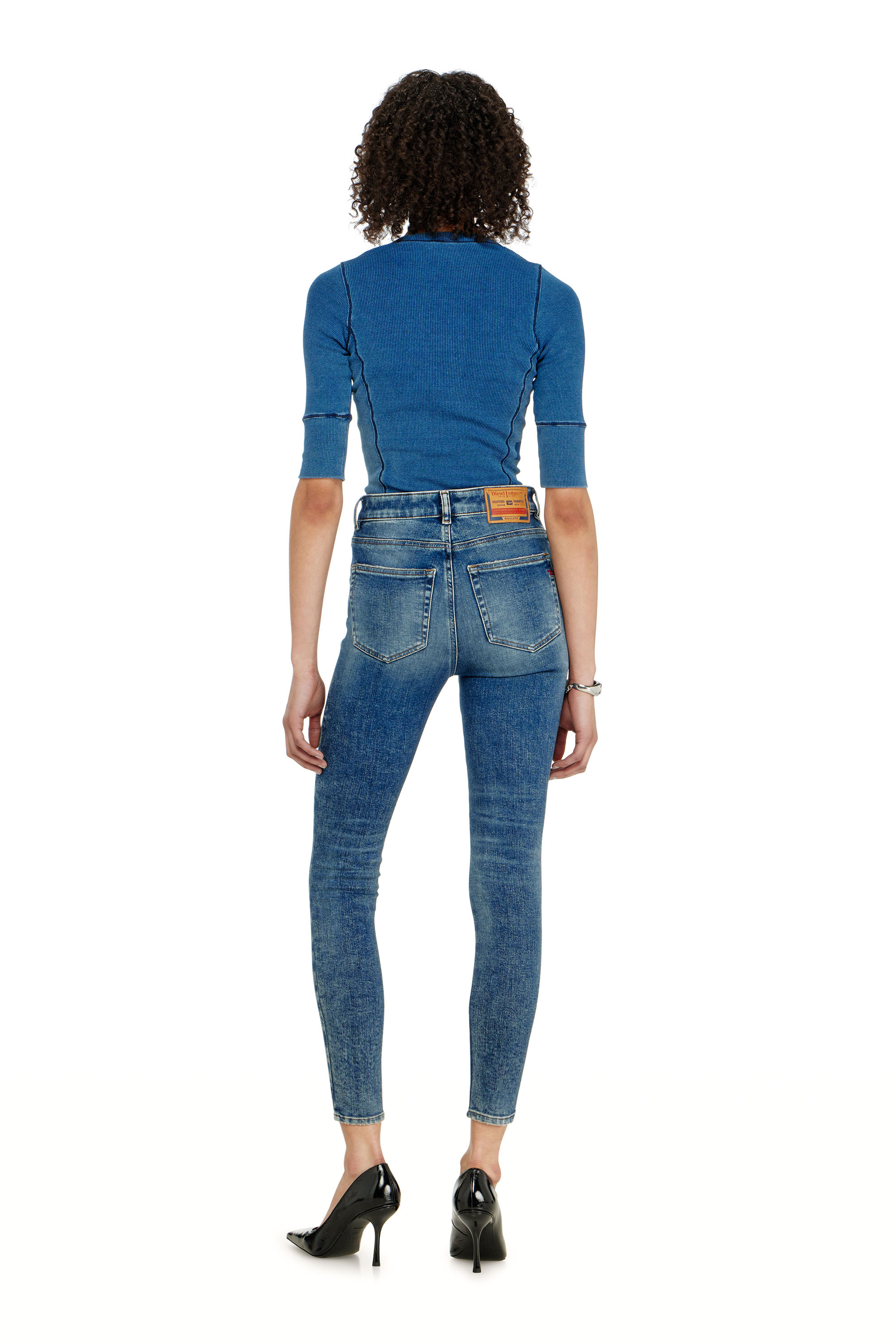 Diesel - Skinny Jeans 1984 Slandy-High 09P72 Mujer, Azul medio - 3