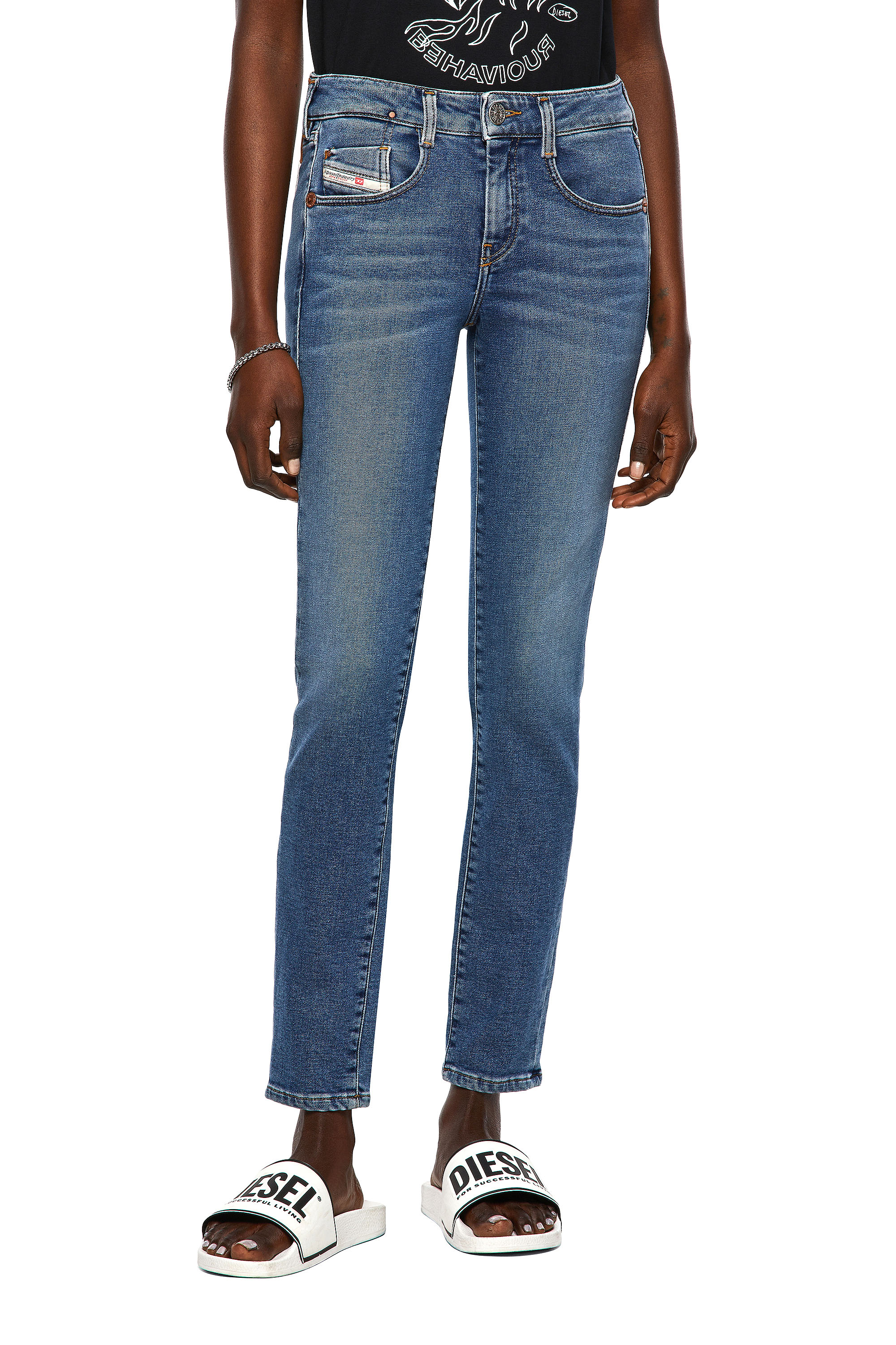 D-Ollies JoggJeans® 069XA, Azul medio - Vaqueros