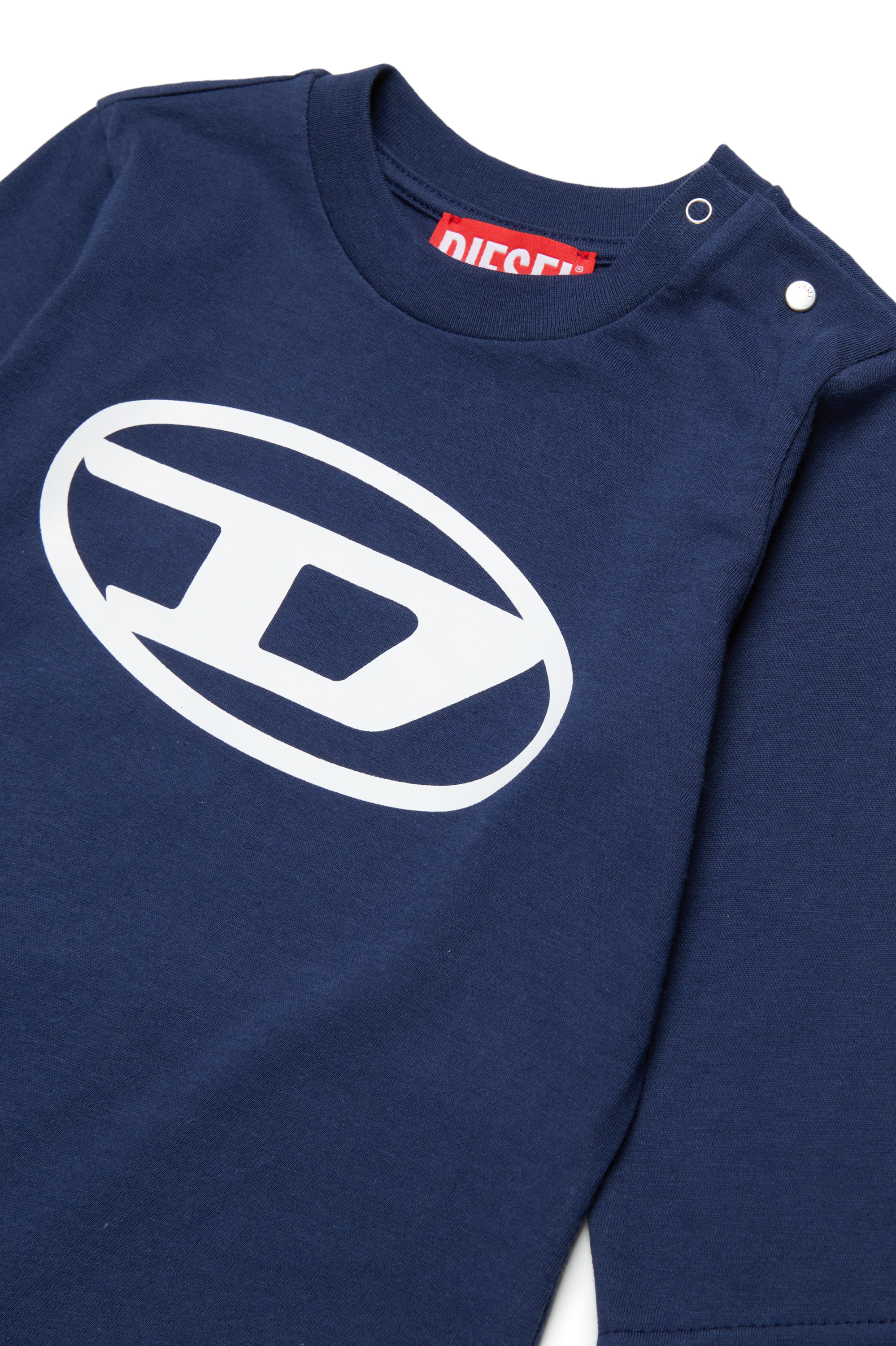 Diesel - TCERBLSB, Unisex Camiseta de manga larga con Oval D in Azul marino - Image 3