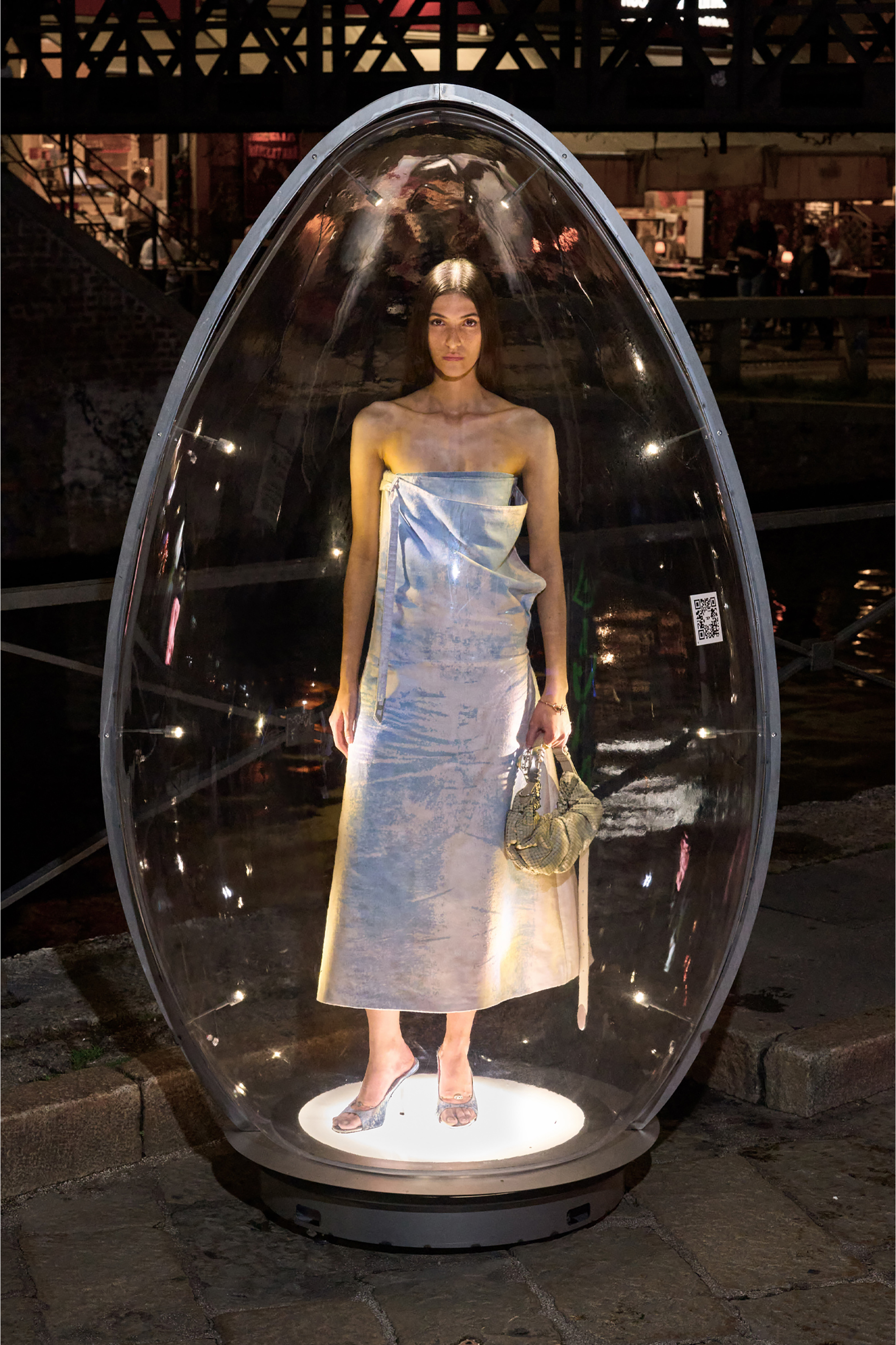 Diesel - D-DIAM'S-SA-40, D-Diam's-Low mule denim con lavado oscuro y Oval D flotante Mujer in Azul marino - 7