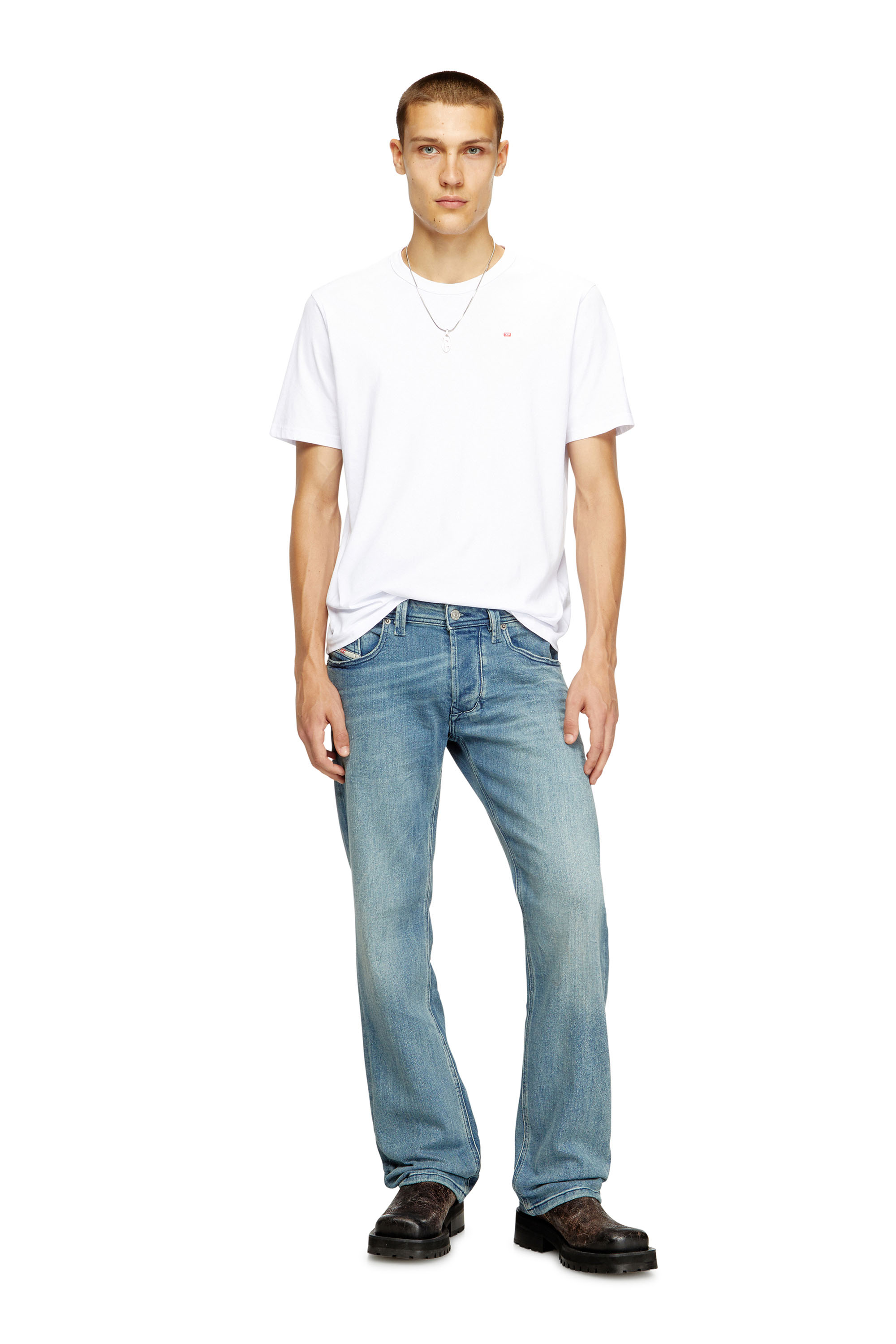 Diesel - T-ADJUST-MICRODIV, Camiseta con logotipo pequeño bordado Unisex in Blanco - 3