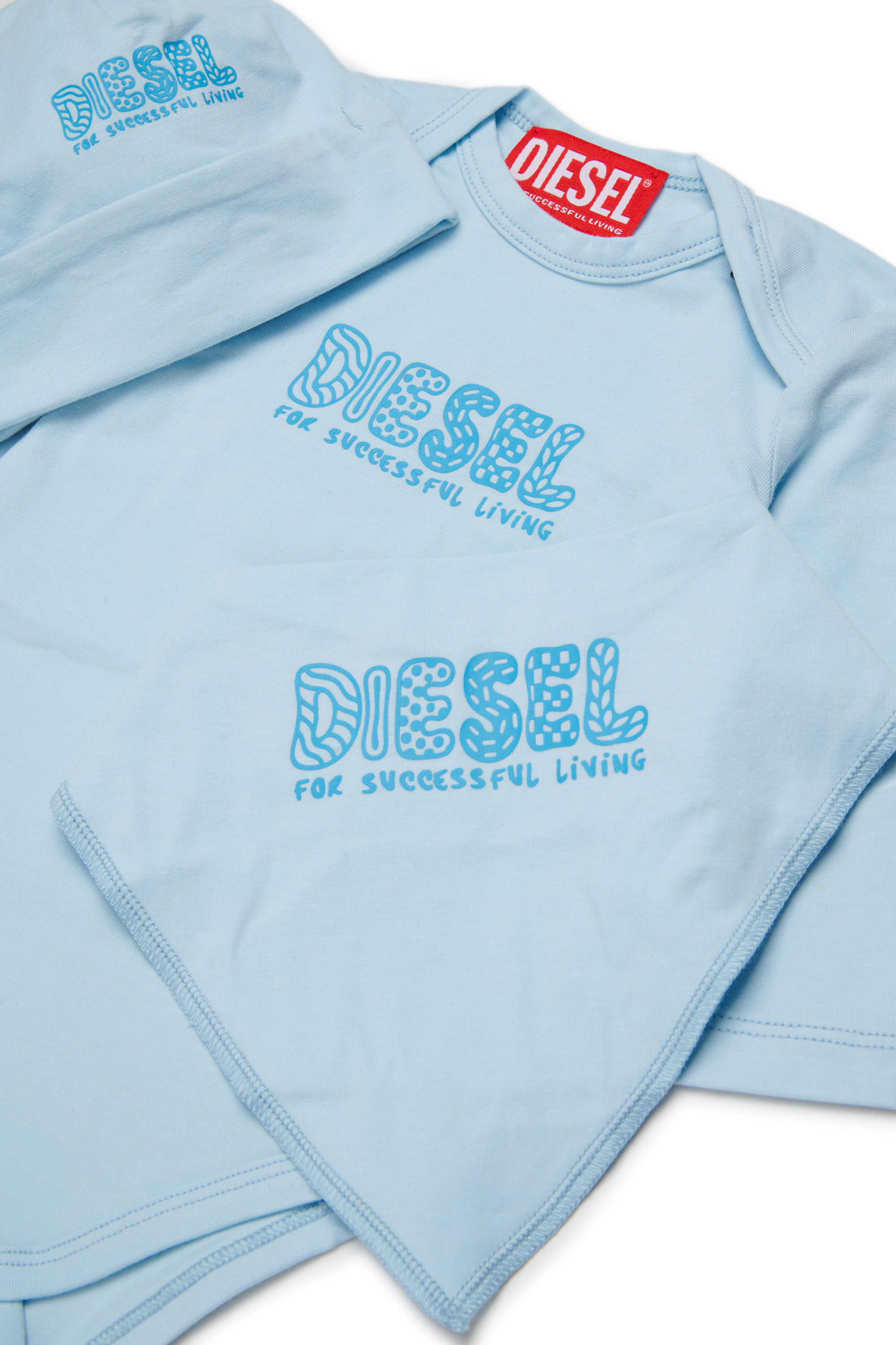 Diesel - UBBYBOX-NB, Conjunto para reci&eacute;n nacido con estampado doodle-logo Unisex in Azul marino - 3