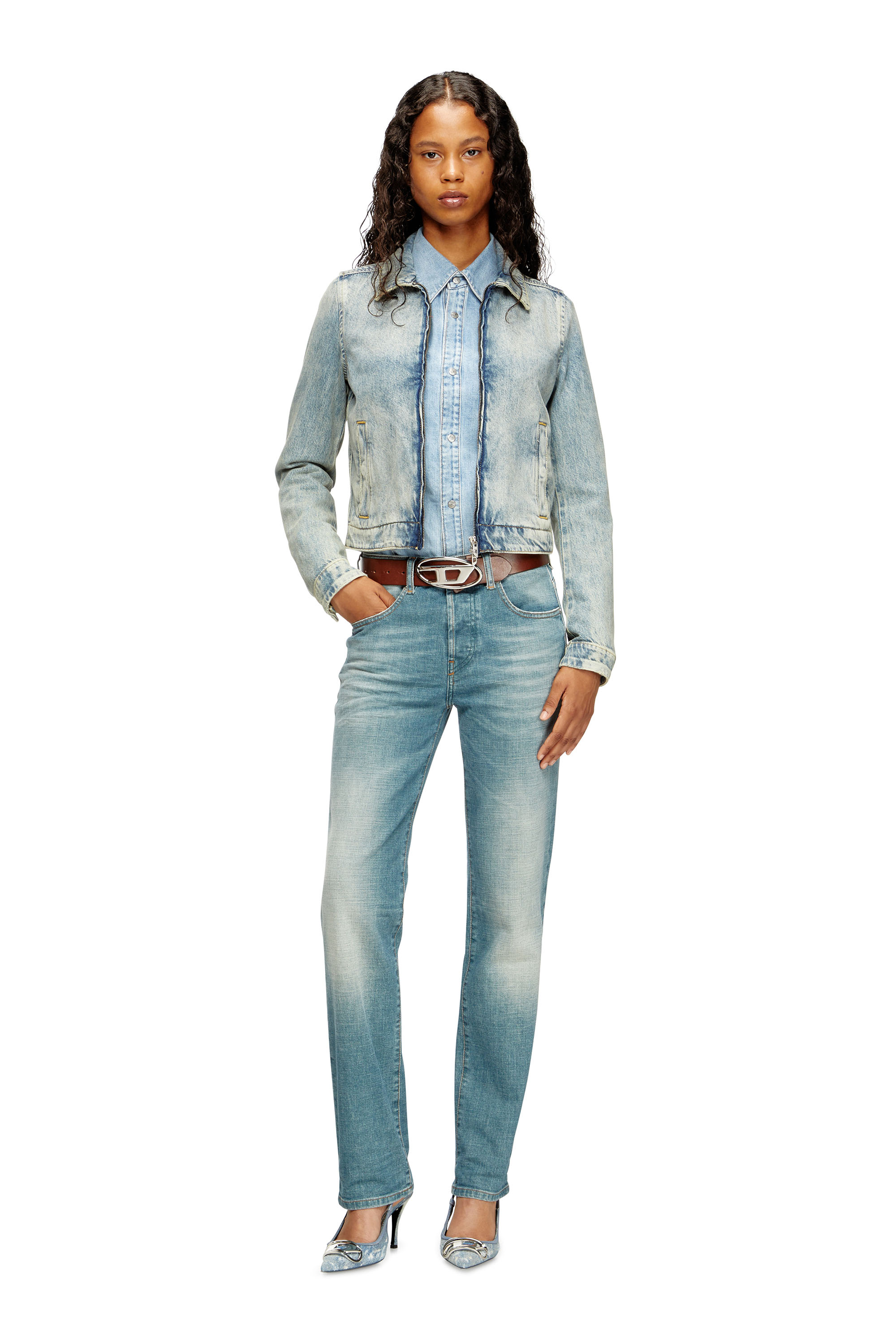 Diesel - Regular Jeans 1989 D-Mine 09M58 Mujer, Azul medio - 2