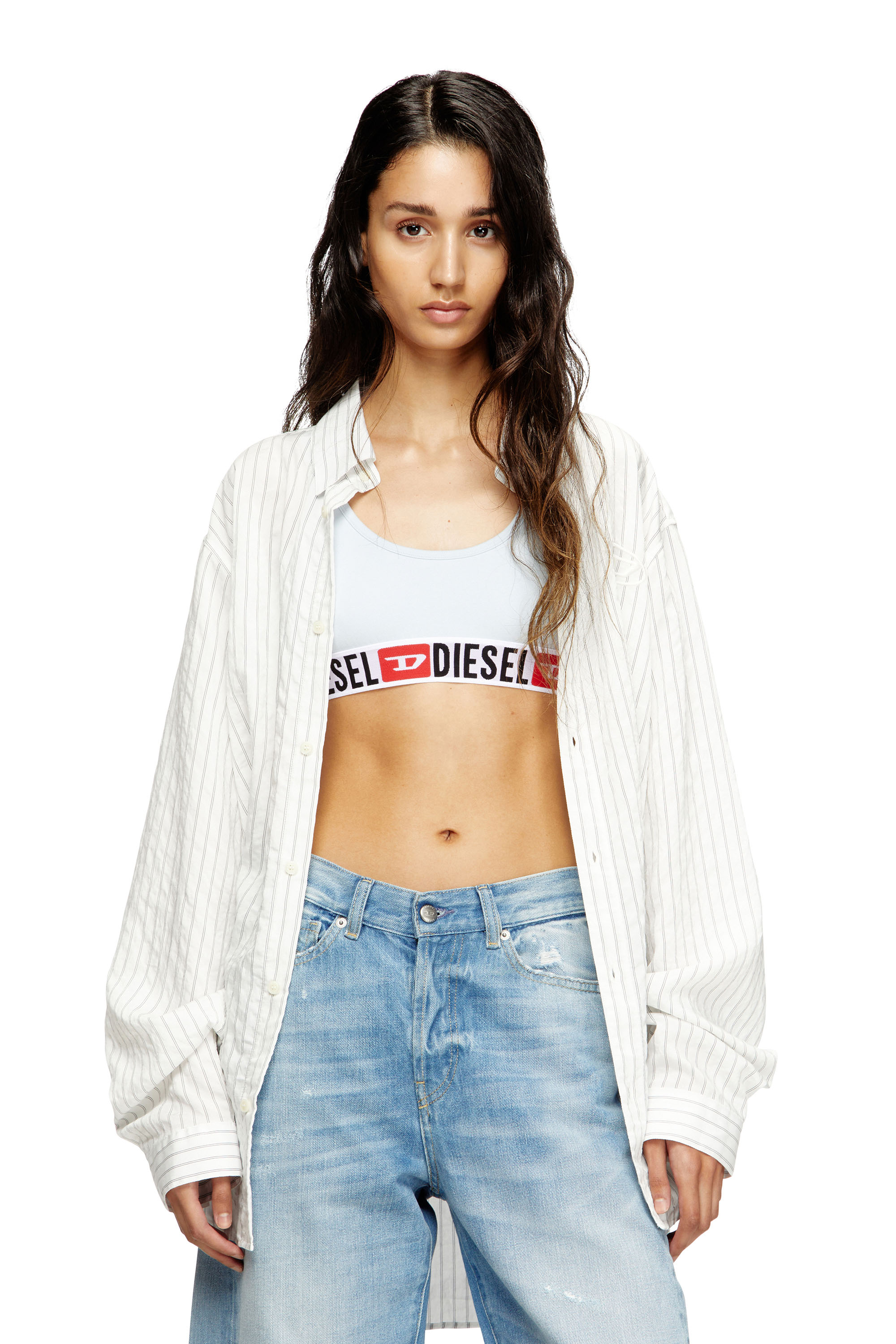 Diesel - UFSB-ORIBA, Bralette con banda con logotipo Mujer in ToBeDefined - 4