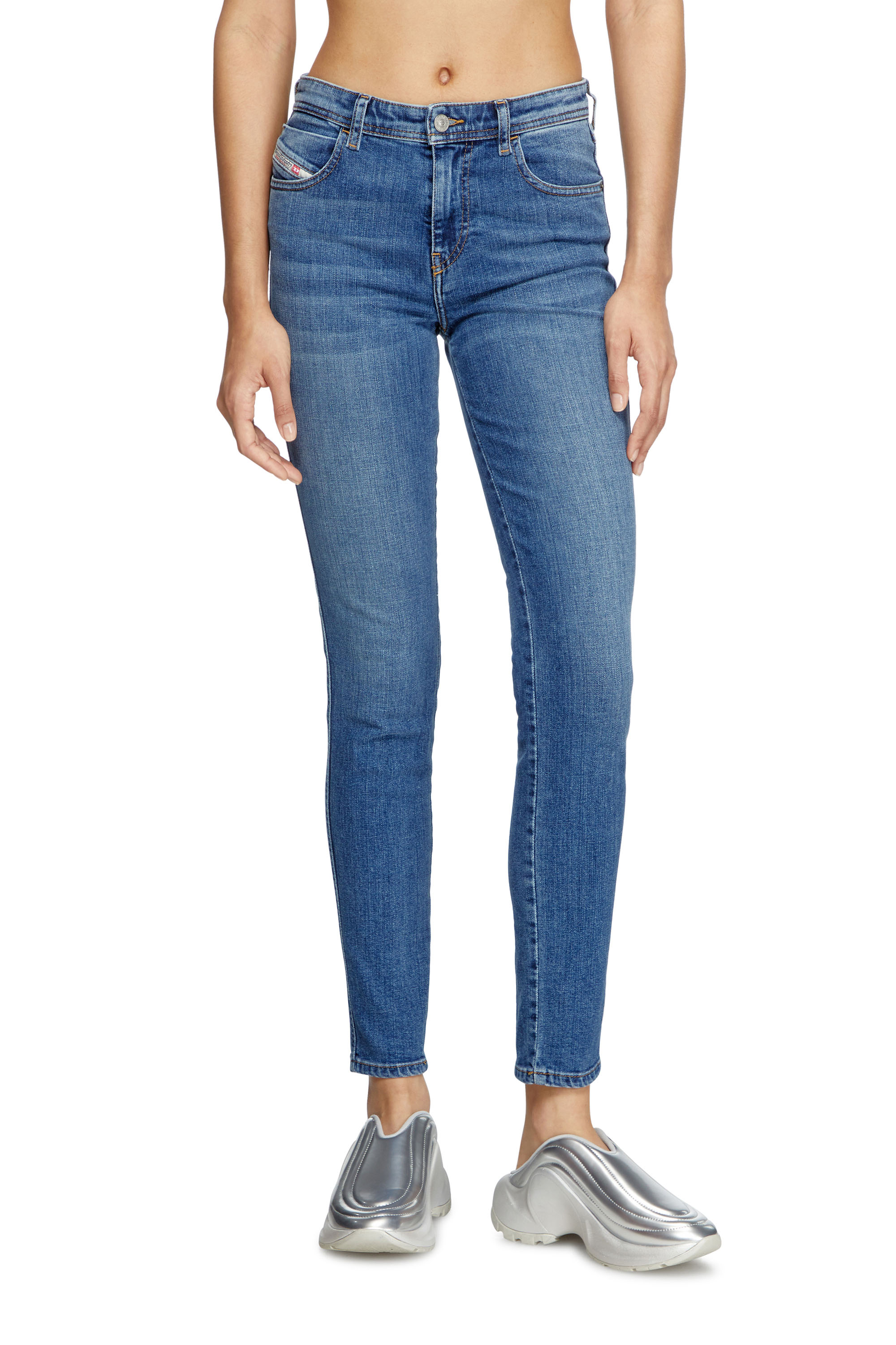 Diesel - Skinny Jeans 2015 Babhila 09L02 Mujer, Azul medio - 3