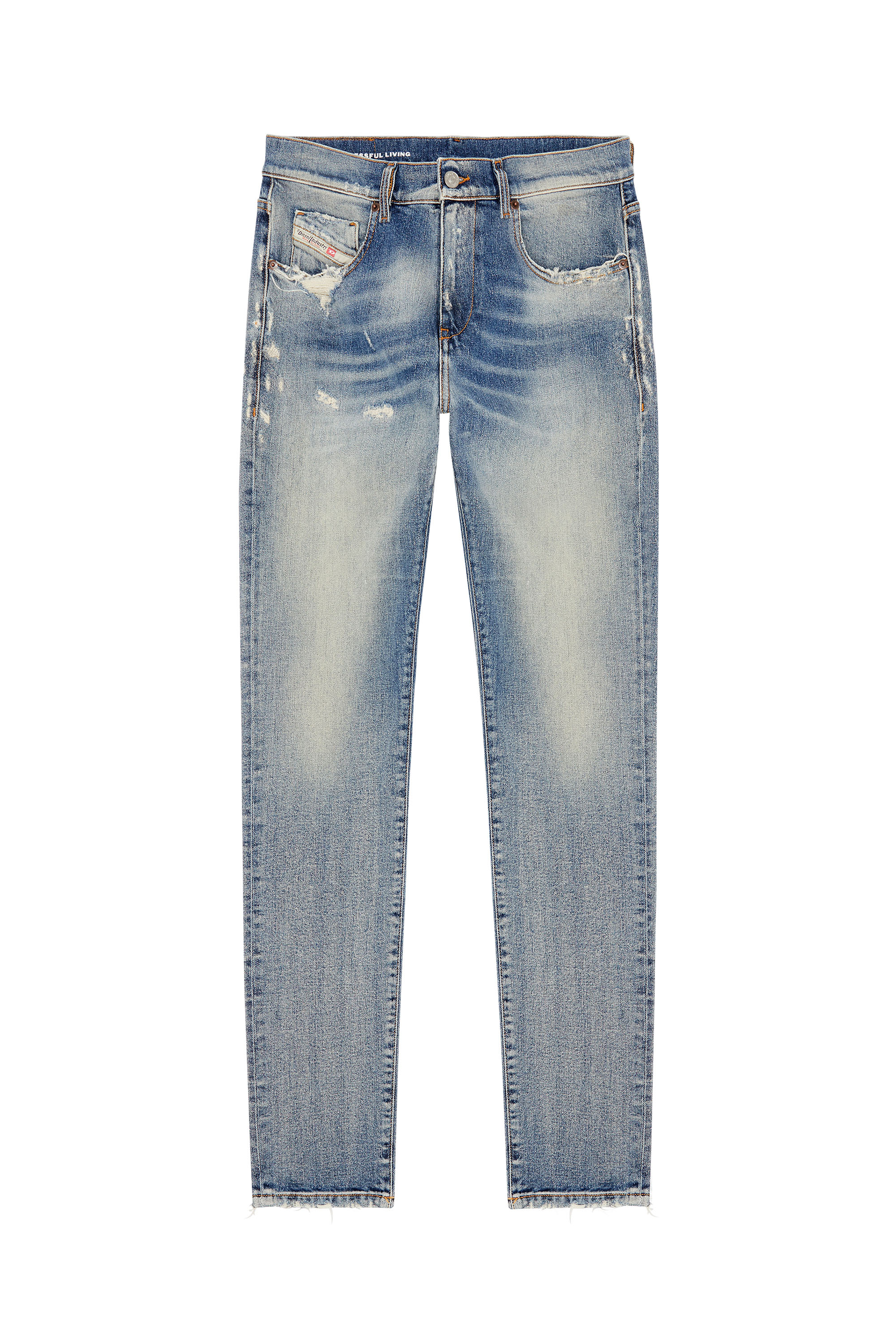 Diesel - 2019 D-Strukt 007Q3 Slim Jeans, Azul Claro - Image 5