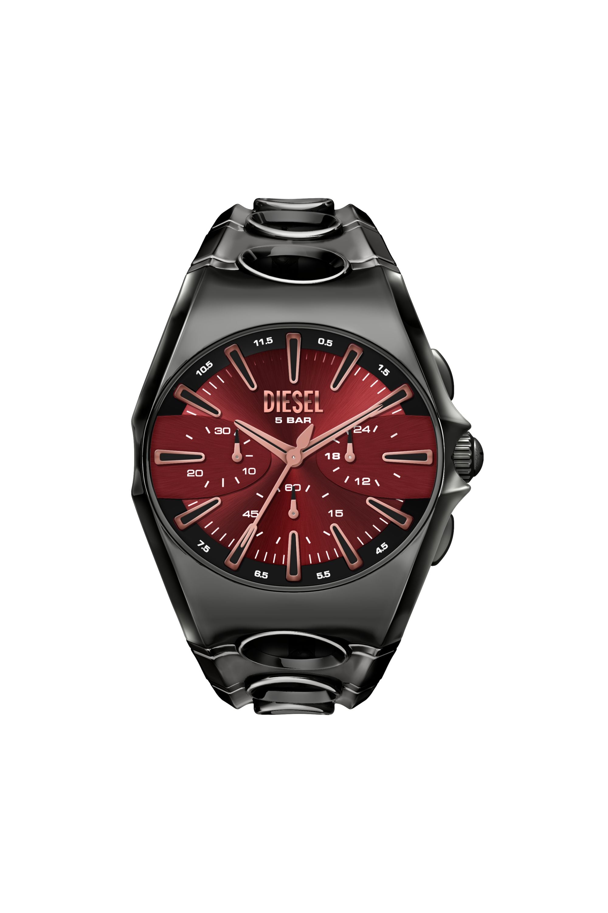 Diesel - DZ4726 WATCH, Reloj D-Curve de acero inoxidable color gunmetal Hombre in Negro - 1