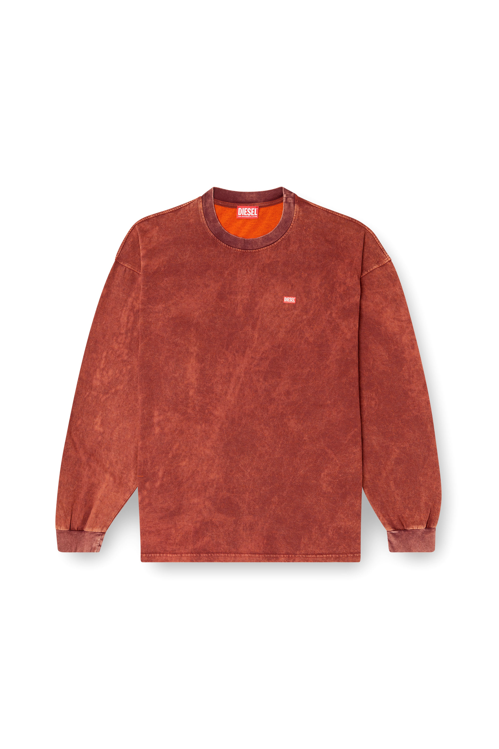 Diesel - T-BOXT-LS-T3, Camiseta de algodón con mangas largas Hombre in Marrón - 2