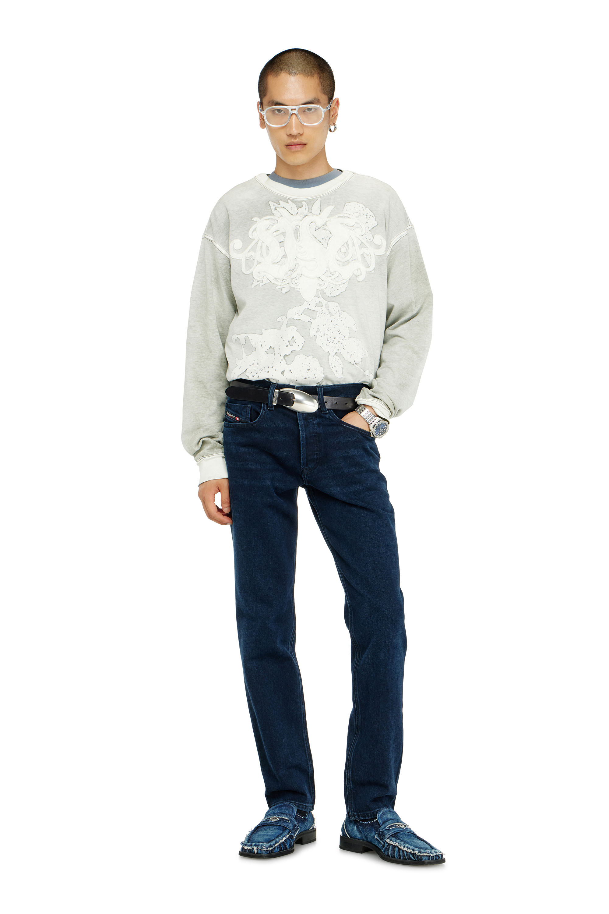 Diesel - Regular Jeans 2023 D-Finitive 0KBBJ Hombre, Azul Oscuro - 1