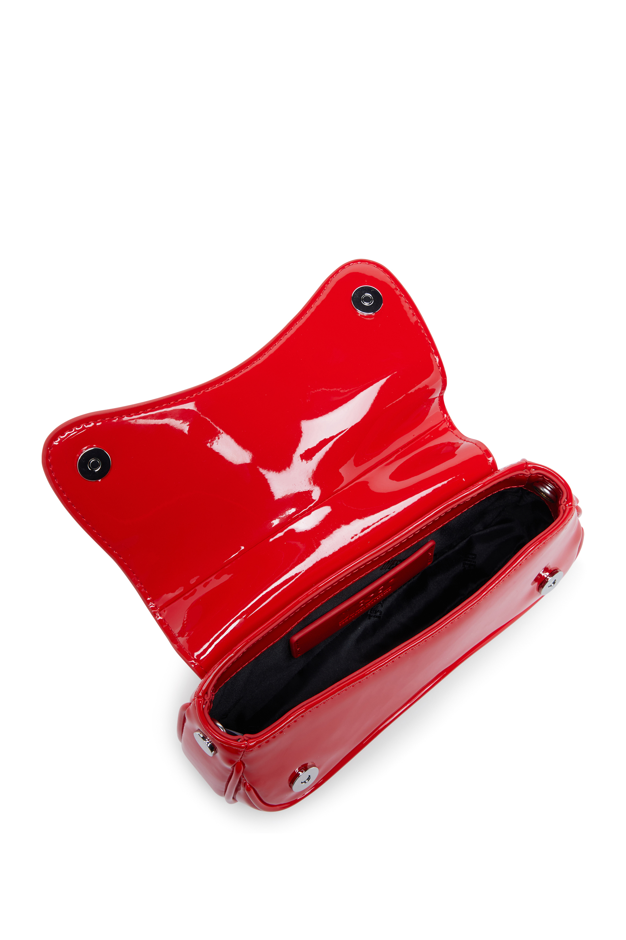 Diesel - PLAY CROSSBODY XS, Play-Bolso bandolera peque&ntilde;o brillante Mujer in Rojo - 4