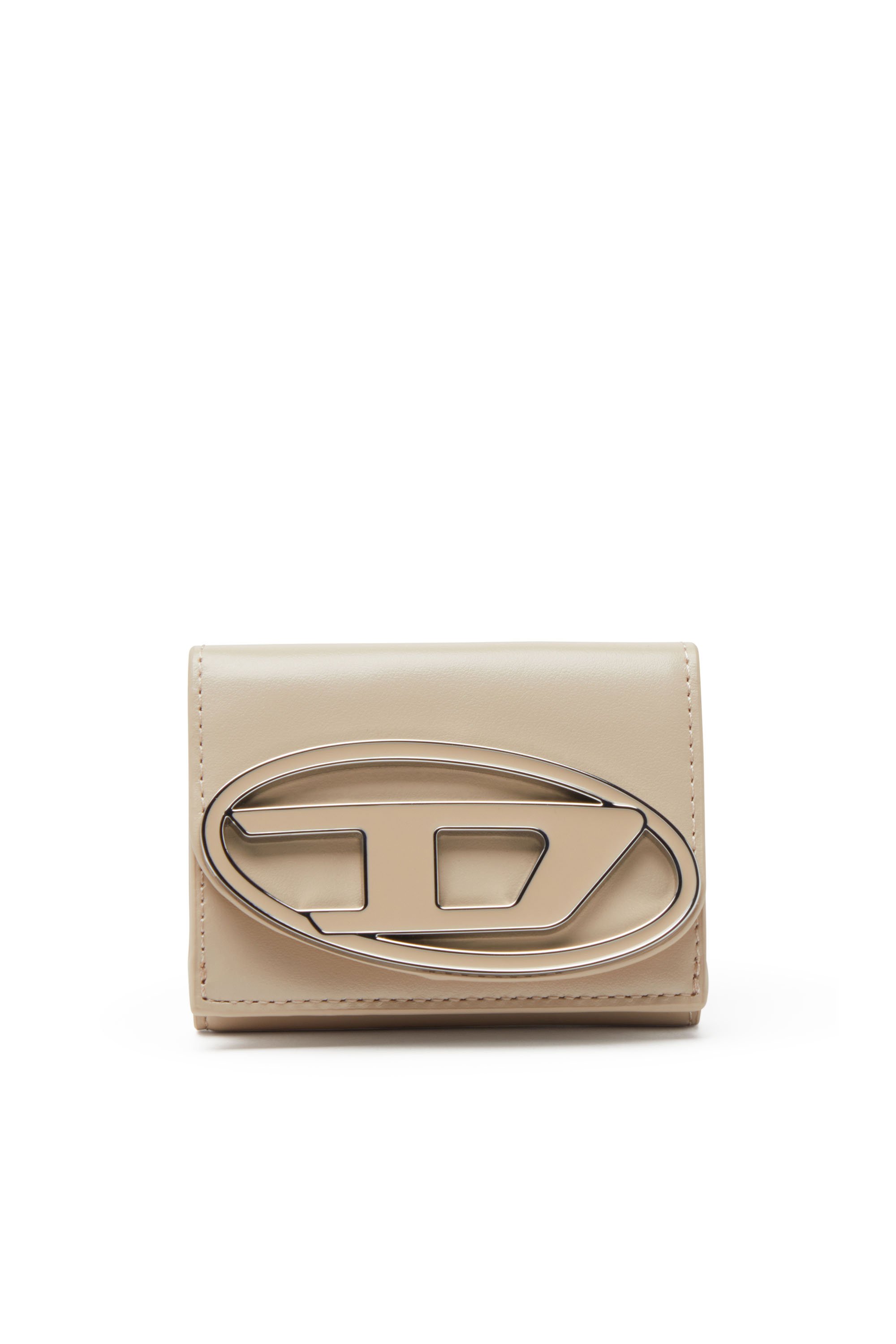 Diesel - 1DR TRI FOLD COIN XS II, Cartera de cuero que se pliega en tres Mujer in Beige - 1