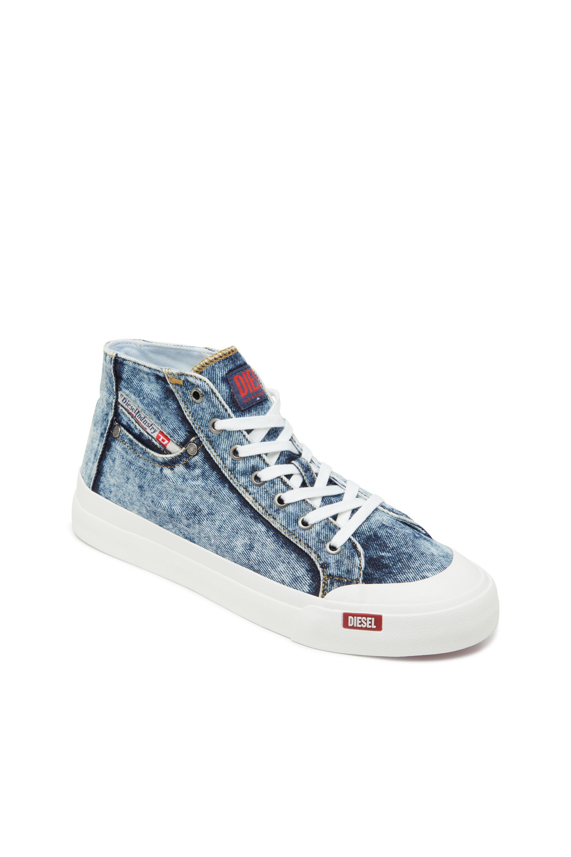 Diesel - S-ATHOS NMD MID, S-Athos-Deportivas altas de denim con detalle de bolsillo Hombre in Azul marino - 6