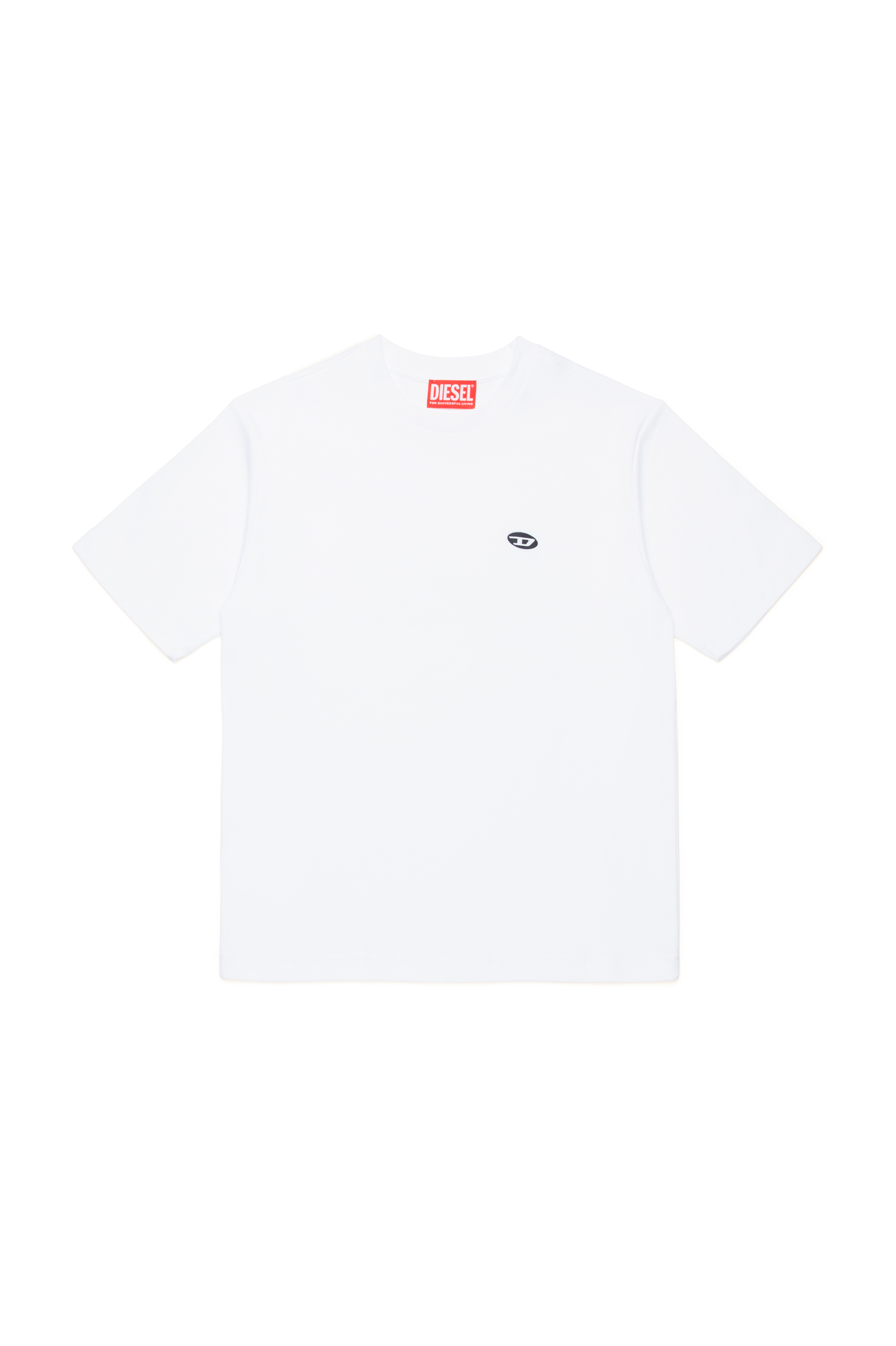 Diesel - TJUSTDOVALPJ OVER, Man's T-shirt in organic cotton in White - 1