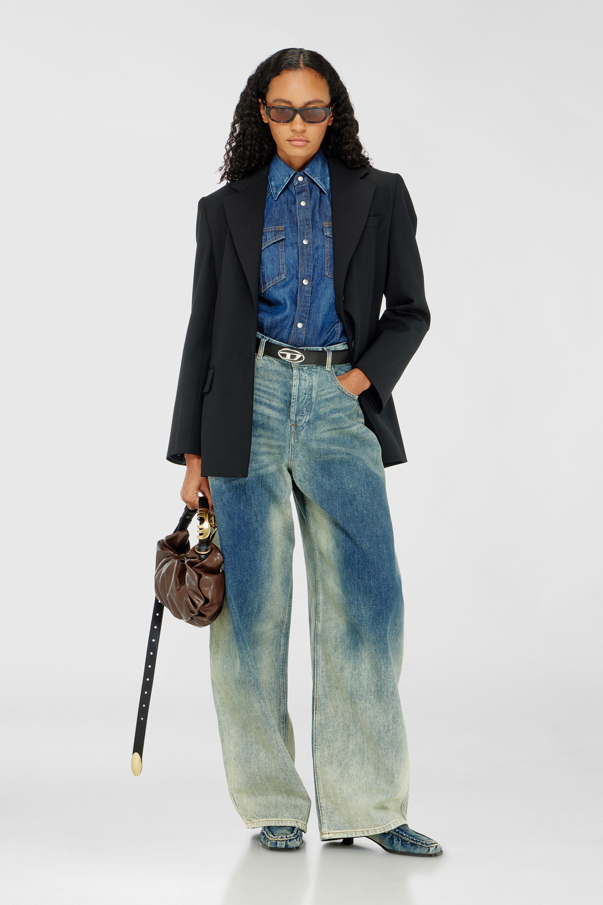 Diesel - G-KESS-R1, Blazer en mezcla de lana Mujer in Negro - 1