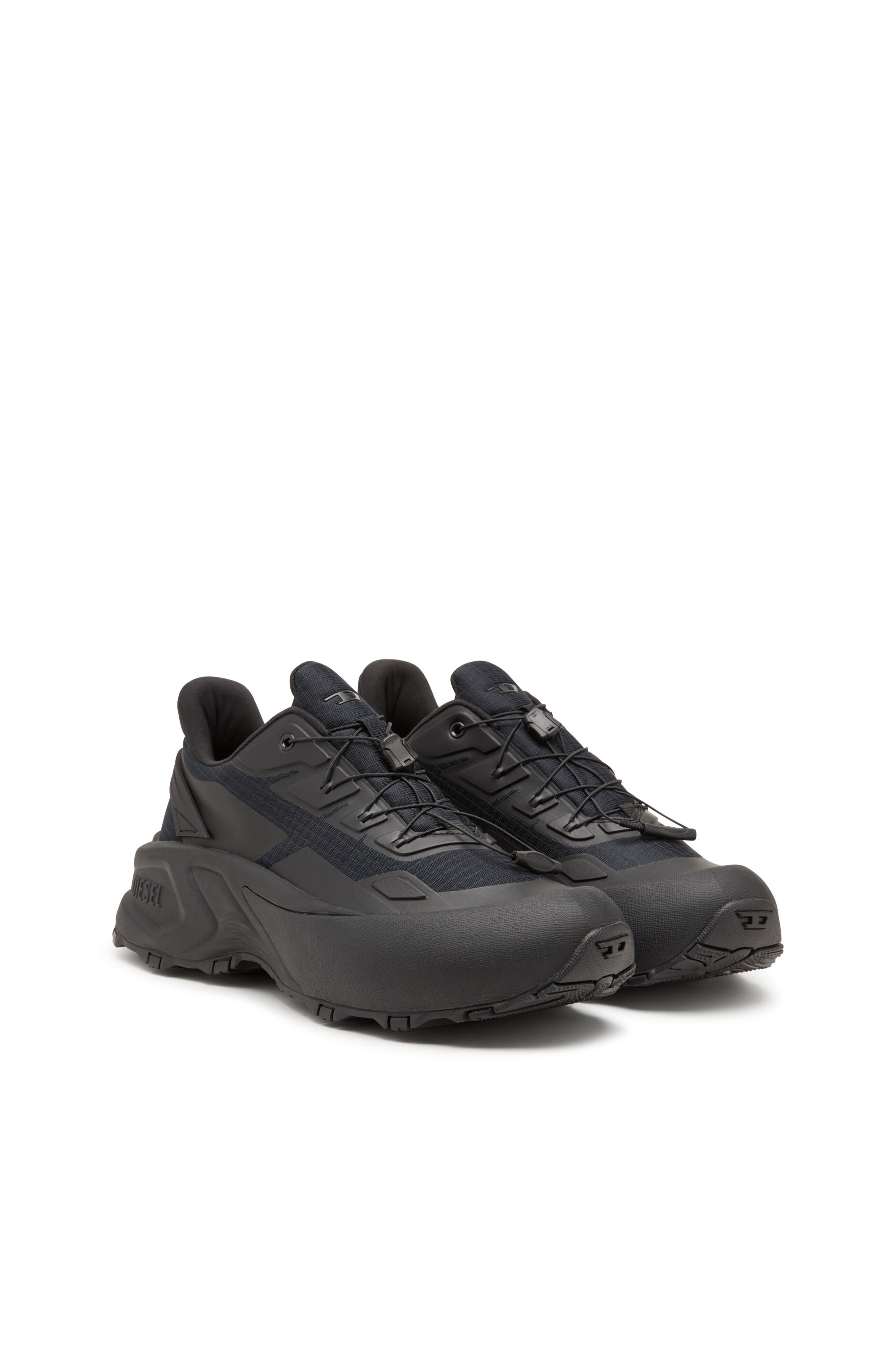 Diesel - D-CAGE RUNNER, D-Cage Runner-Deportivas de ripstop con ribetes de poliuretano termoplástico Hombre in Negro - 3