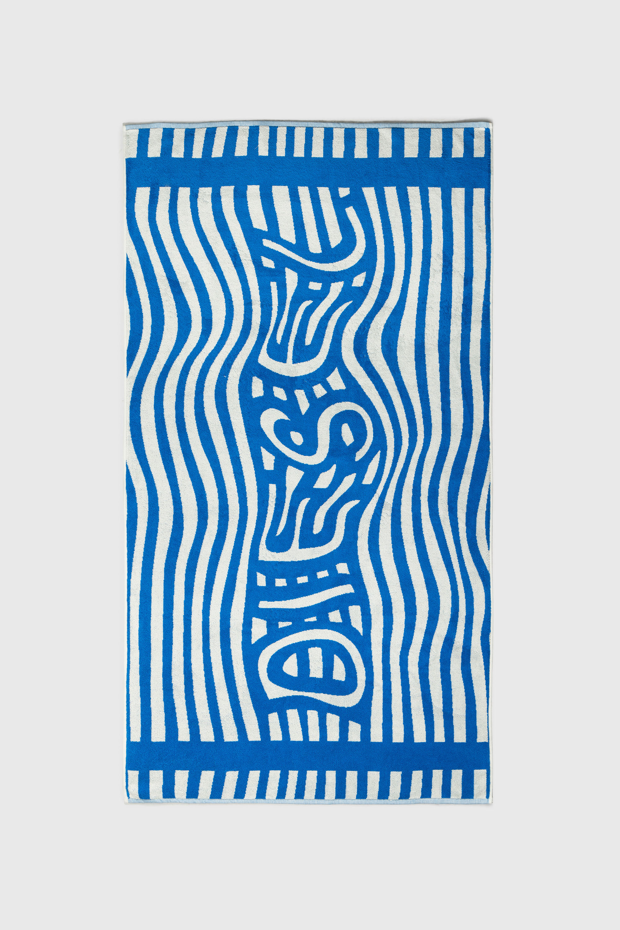 Diesel - 1018164 STRIPES GREY/BLUE TOWEL, Toalla de rizo 100x180 cm Unisex in Azul marino - 1