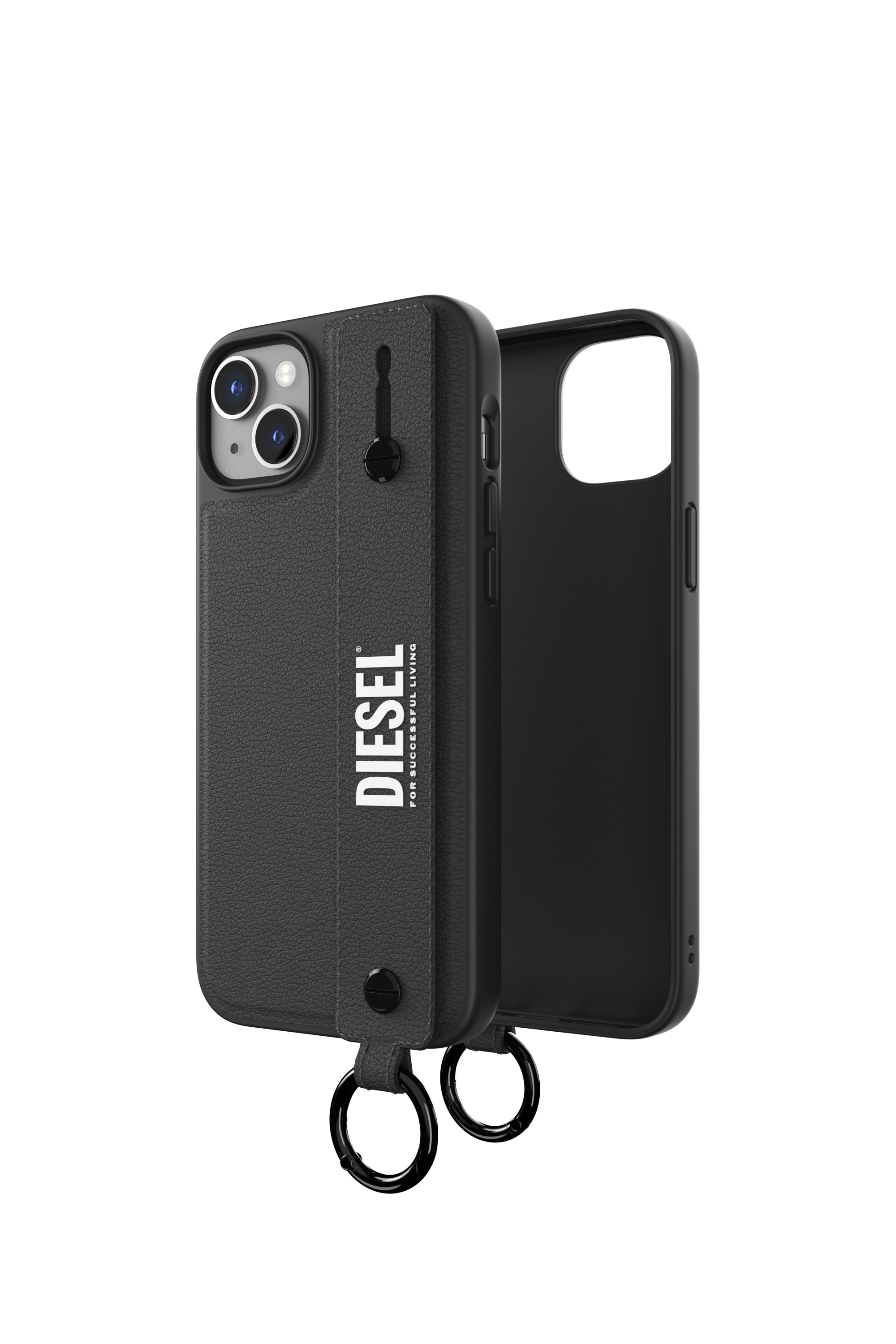 Diesel - 50285 MOULDED CASE, Funda con correa de mano por iPhone 14 Plus Unisex in Negro - 1
