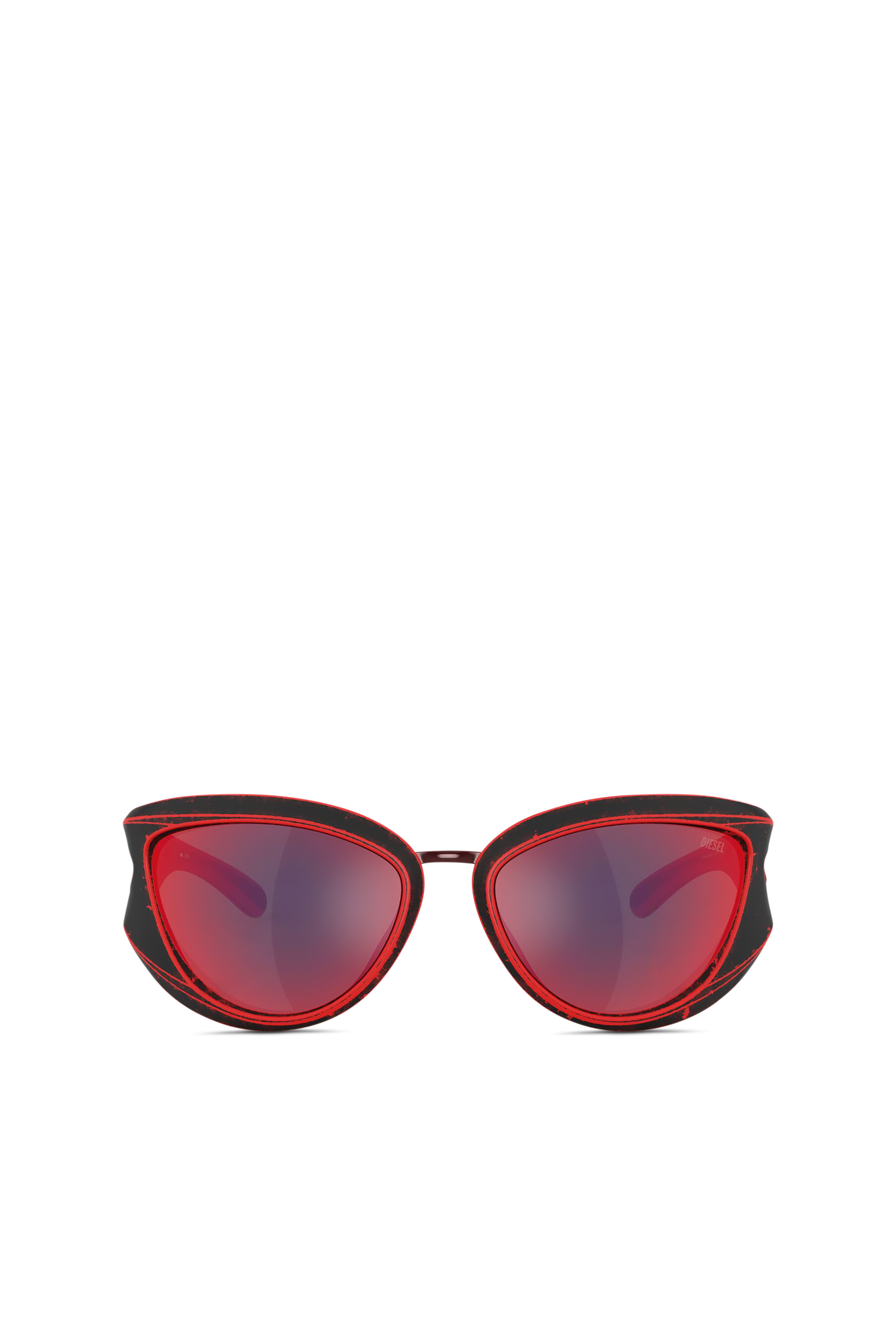 Diesel - 0DL3007U, Gafas de sol estilo cat-eye Unisex in Rojo - 1