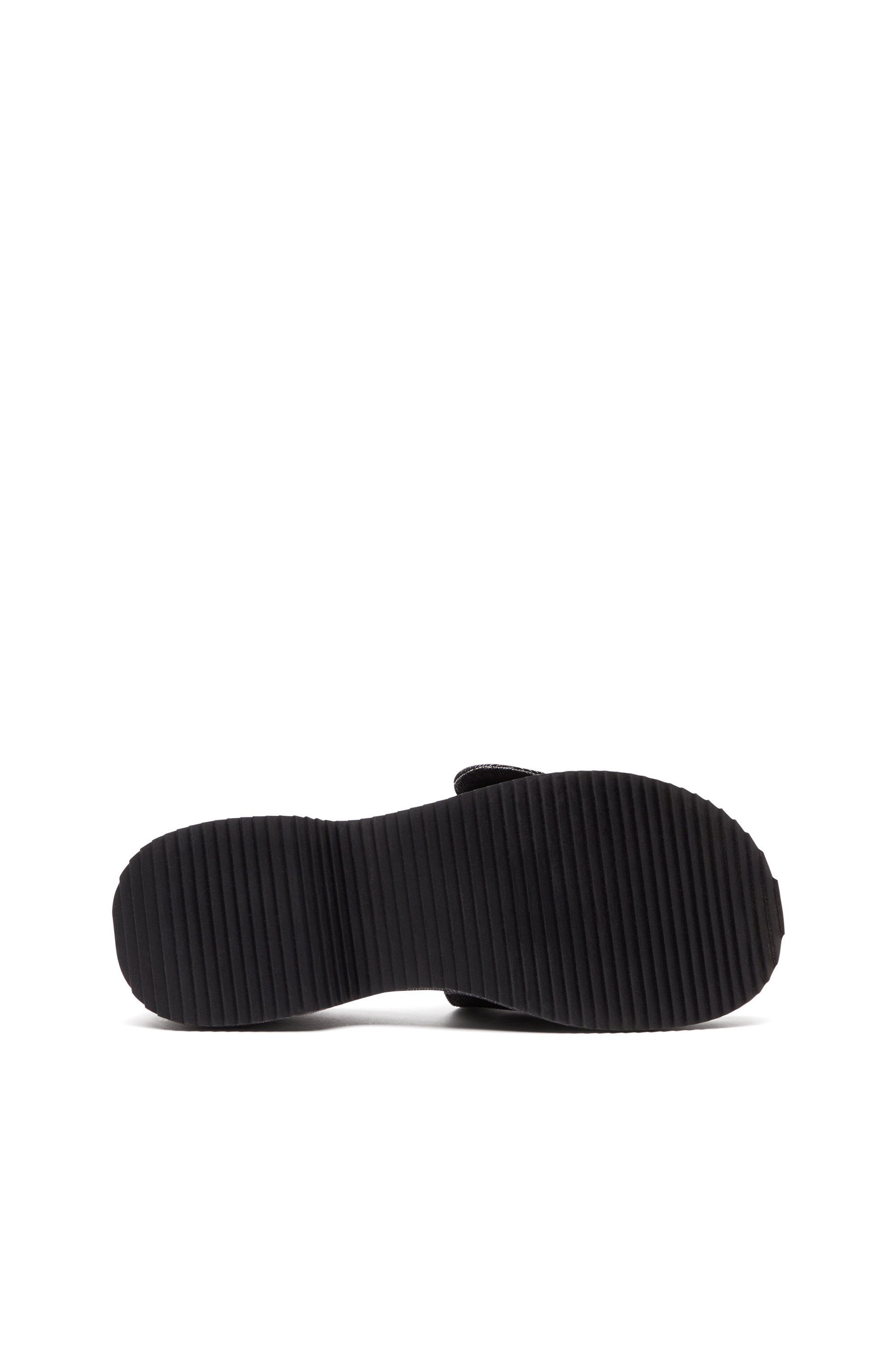 Diesel - SA-OVAL D PF W, Sa-Oval D-Chanclas de denim con correa Oval D Mujer in Negro - 4