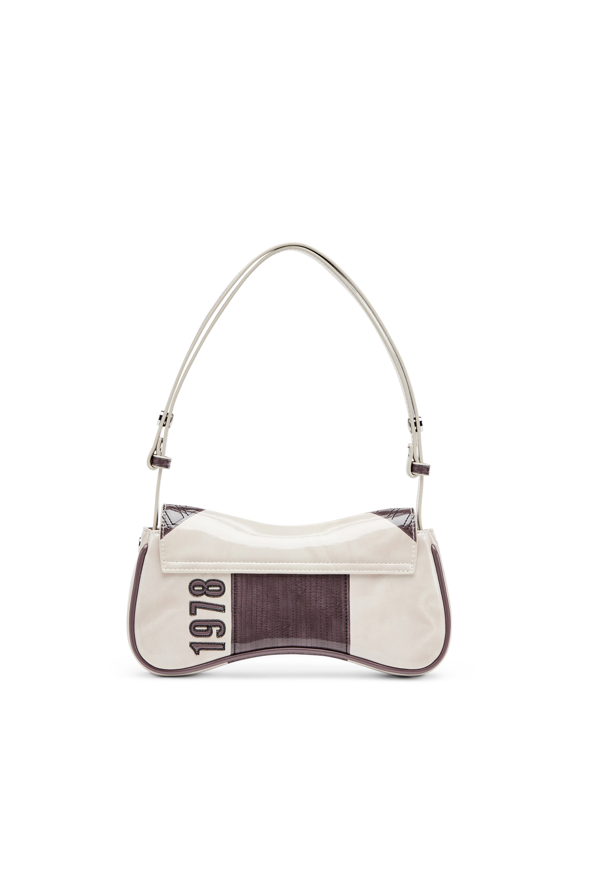 Diesel - PLAY CLUTCH, Play-Clutch brillante con detalles tipo motorista Mujer in Gris - 3