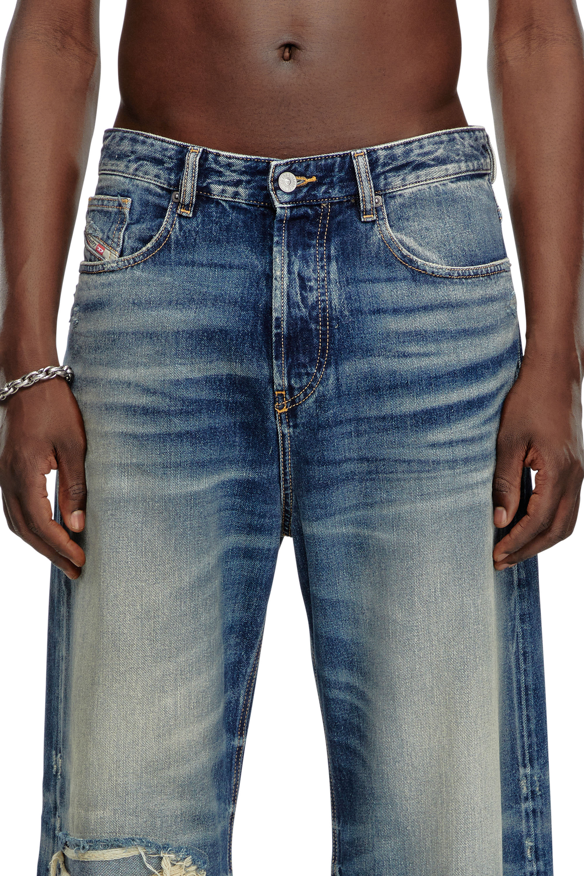 Diesel - Relaxed Jeans D-Rise 09J95 Hombre, Azul Oscuro - 5