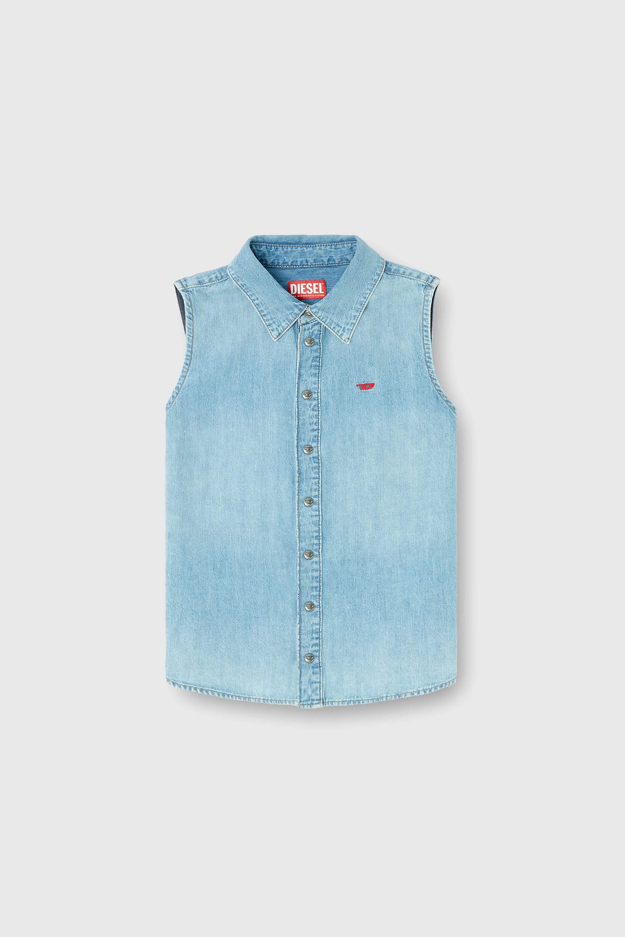 Diesel - DE-EAZY-SL, Camisa vaquera sin mangas Mujer in Azul marino - 2