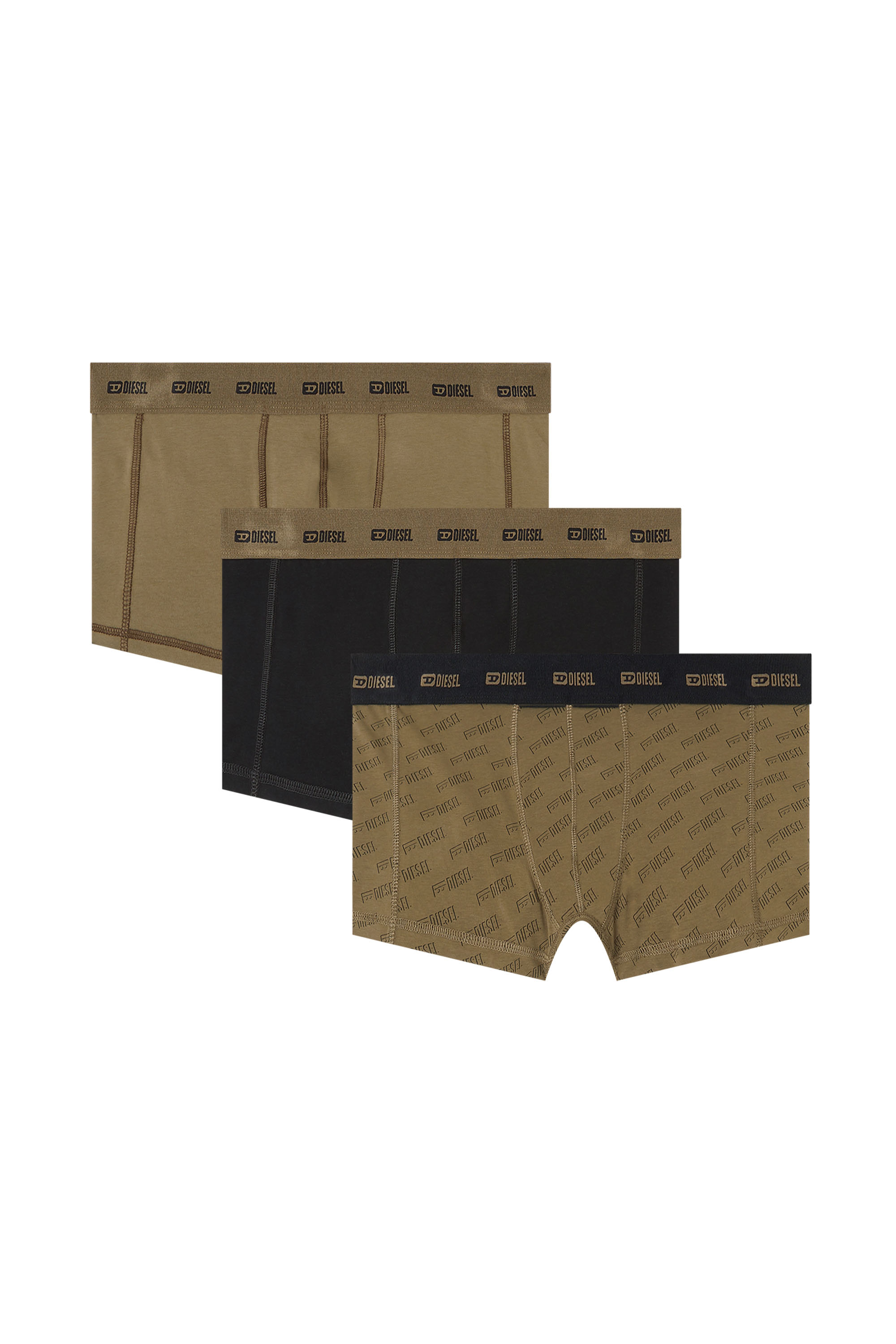 Diesel - DAMIEN-UTLT-3PACK, Paquete de 3 bóxers ajustados con logotipo estilizado Hombre in Verde - 1