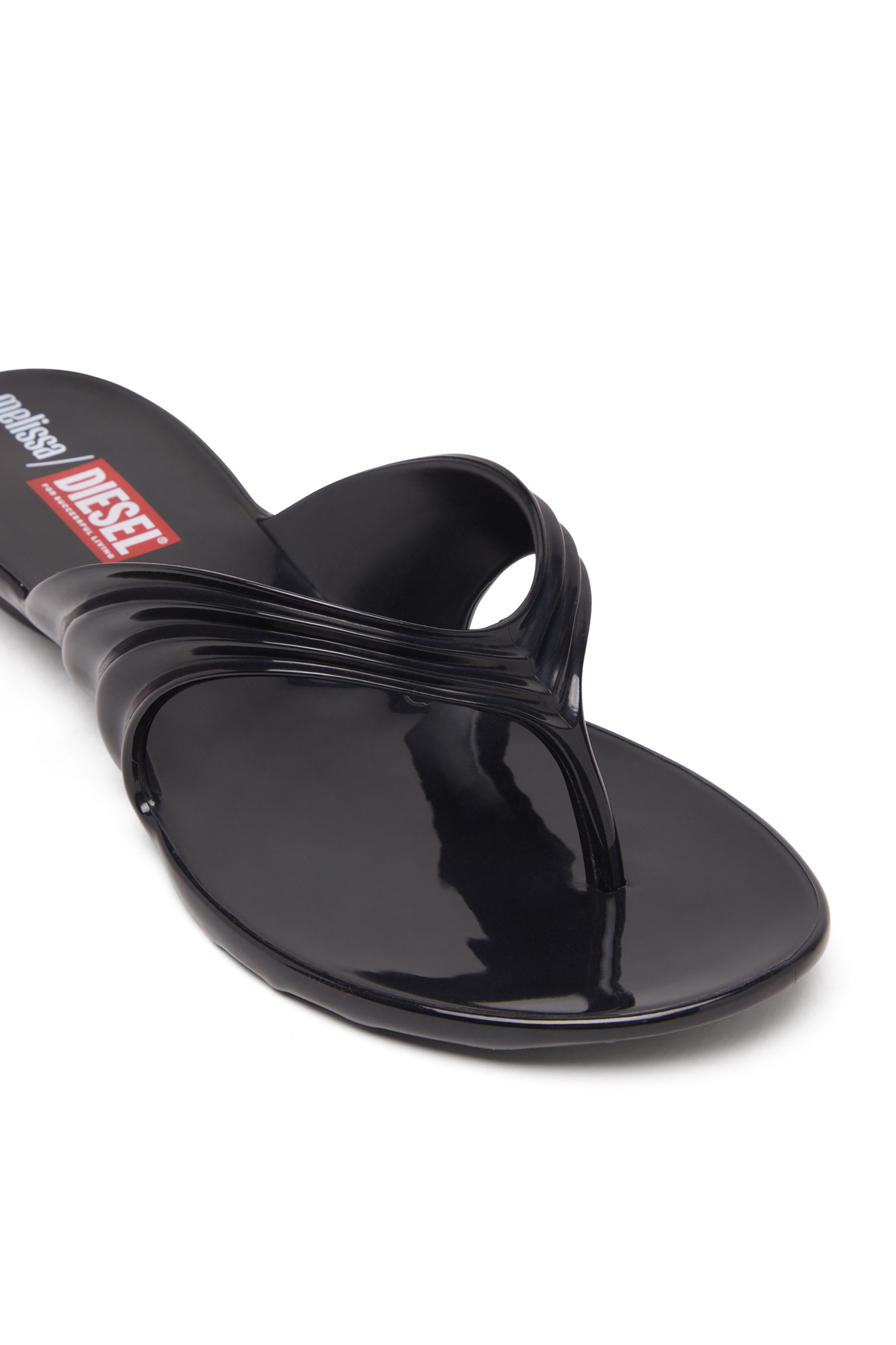 Diesel - MELISSA QUANTUM THONG, Chanclas esculturales en Melflex&reg; Mujer in Negro - 6