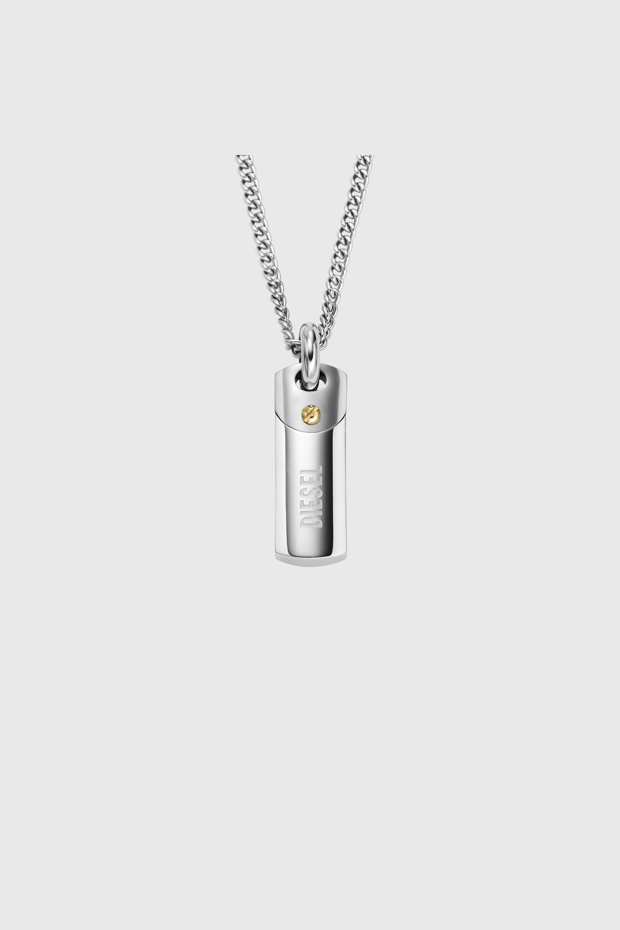 Diesel - DX1116, Collar con placa identificativa de acero Hombre in Plateado - 2