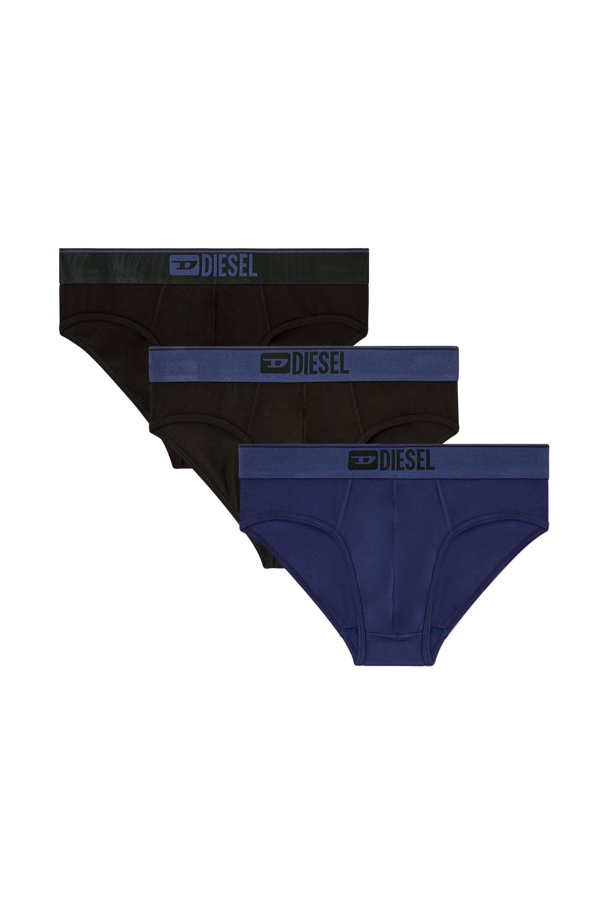 Diesel - UMBR-ANDRETHREEPACK, Paquete de tres slips lisos con logotipo Hombre in Multicolor - 1