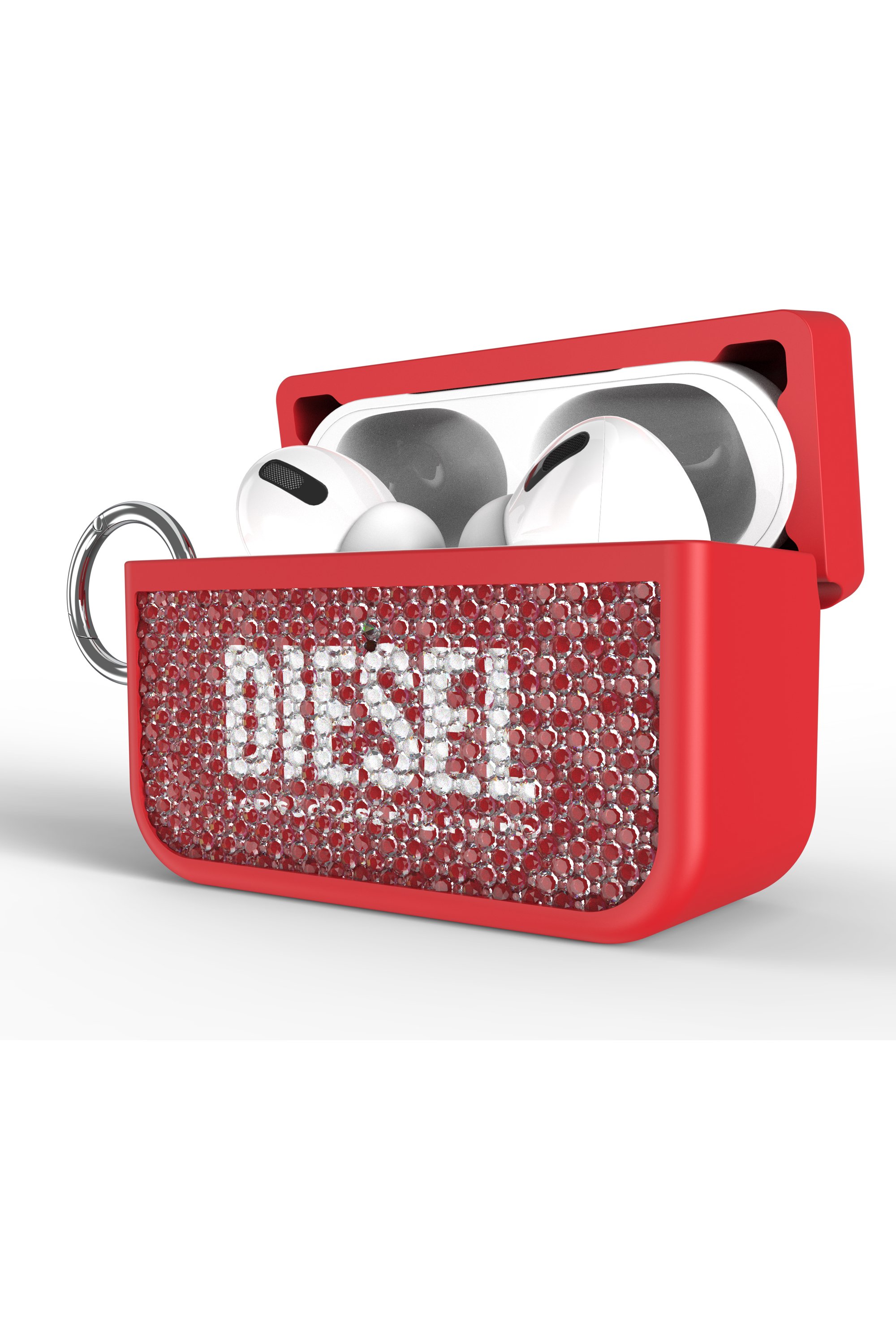 Diesel - 60196 AIRPOD CASE, Funda Swarosky para Airpods Pro / Pro 2 Unisex in Rojo - 4