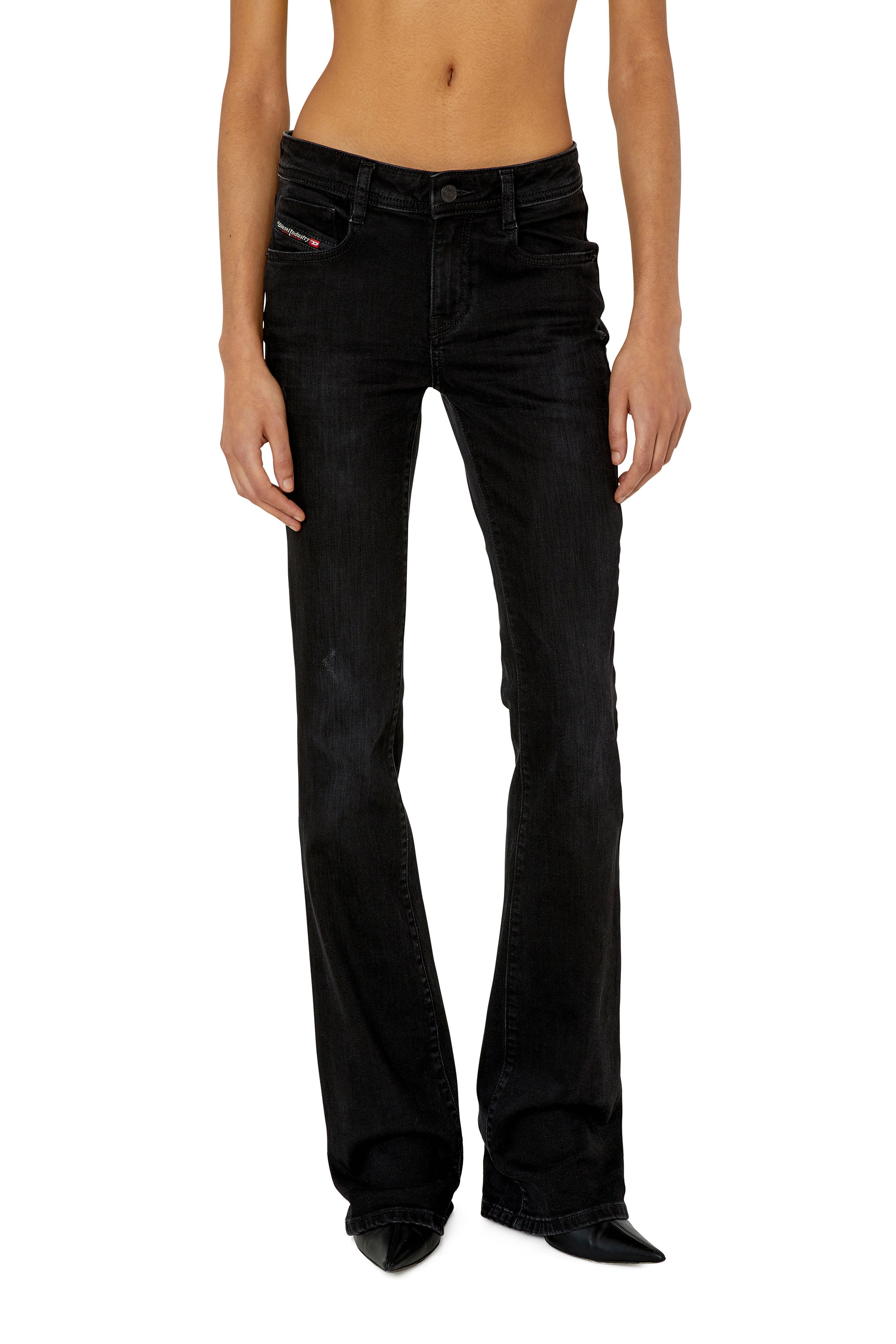 Diesel - 1969 D-Ebbey 0TFAS Bootcut and Flare Jeans, Negro/Gris oscuro - Image 1