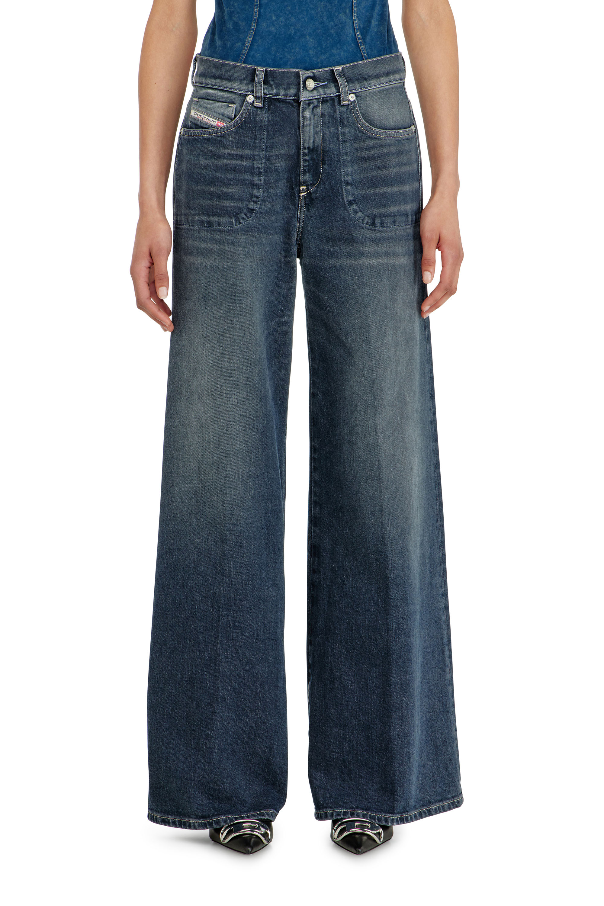 Diesel - Flare Jeans 1978 D-Akemi 007EI Mujer, Azul Oscuro - 4