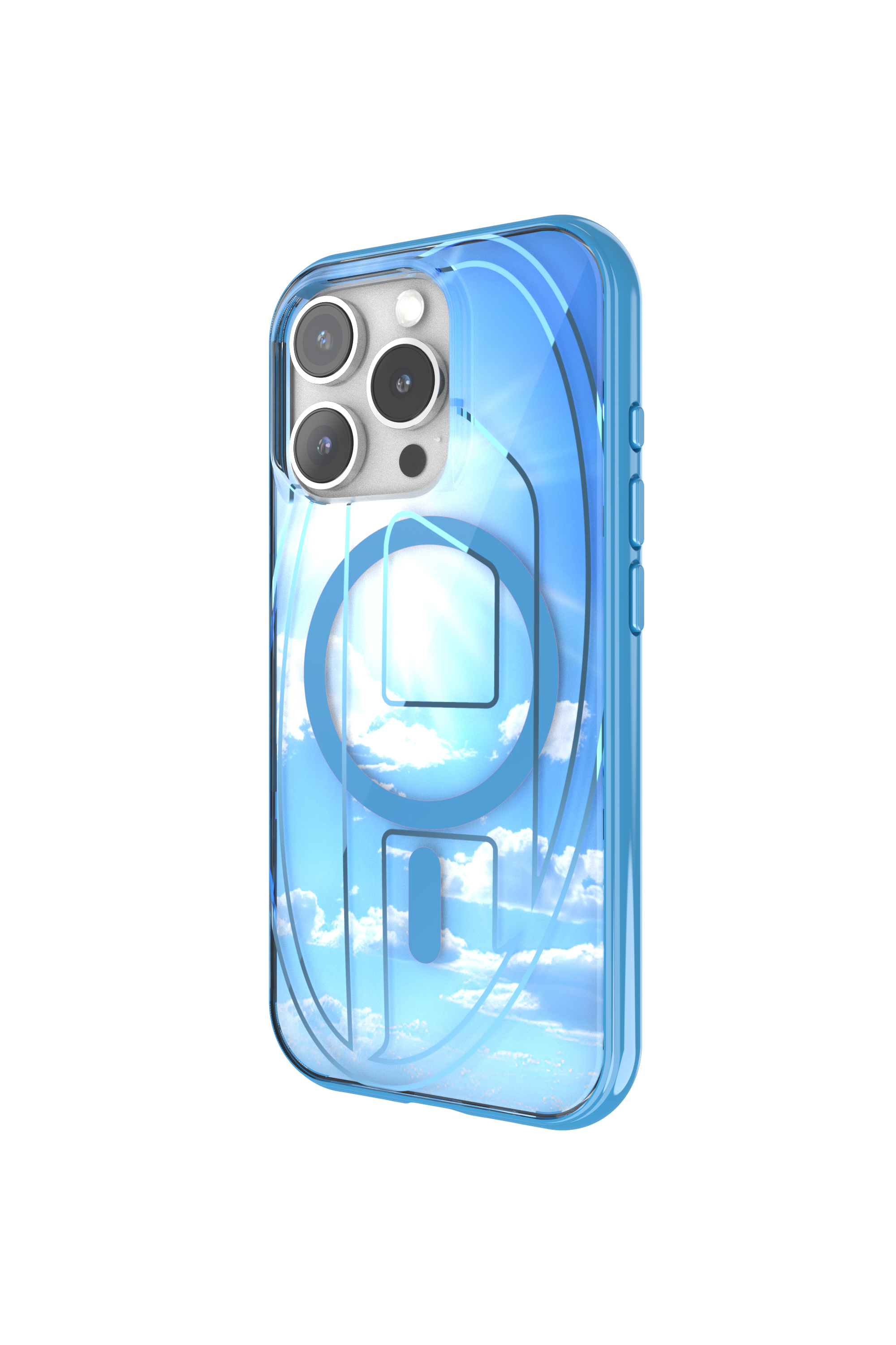Diesel - 60253 AOP CASE, Funda Oval D con MagSafe iPhone 16 Pro Unisex in Azul marino - 2