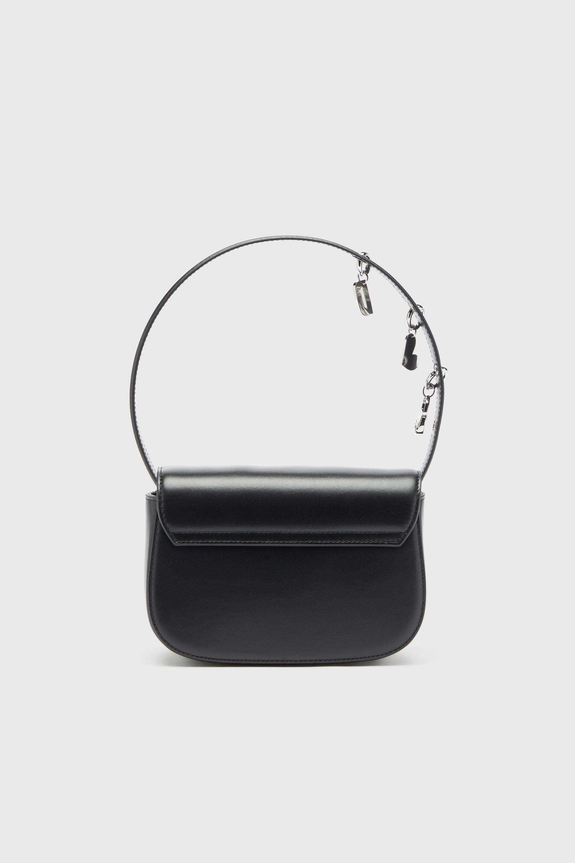 Diesel - 1DR, 1DR -Bolso de hombro de piel ic&oacute;nico con charms en el asa Mujer in Negro - 2