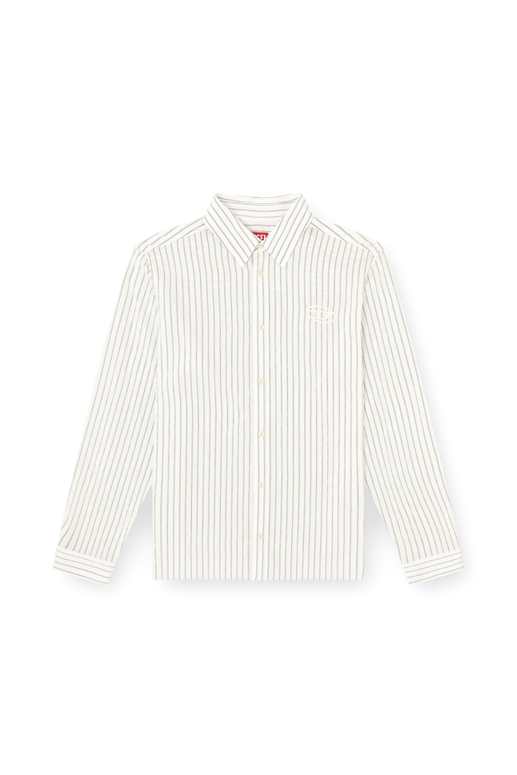 Diesel - S-SIMPLY-GSBG, Camisa de mezcla de lana con bordado Oval D Hombre in Multicolor - 3