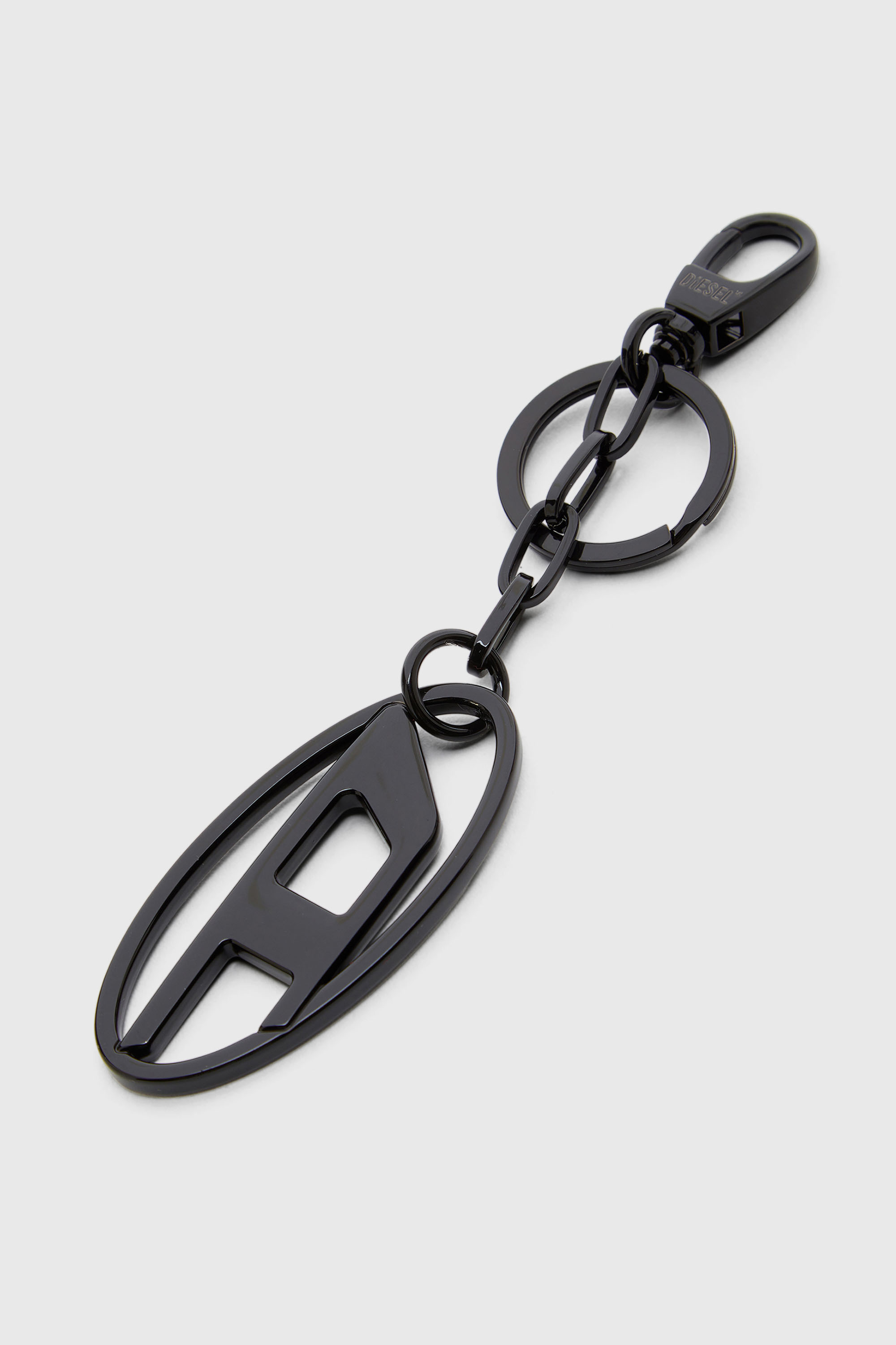 Diesel - HOLY-C, Llavero met&aacute;lico con placa del logotipo Unisex in Negro - 2