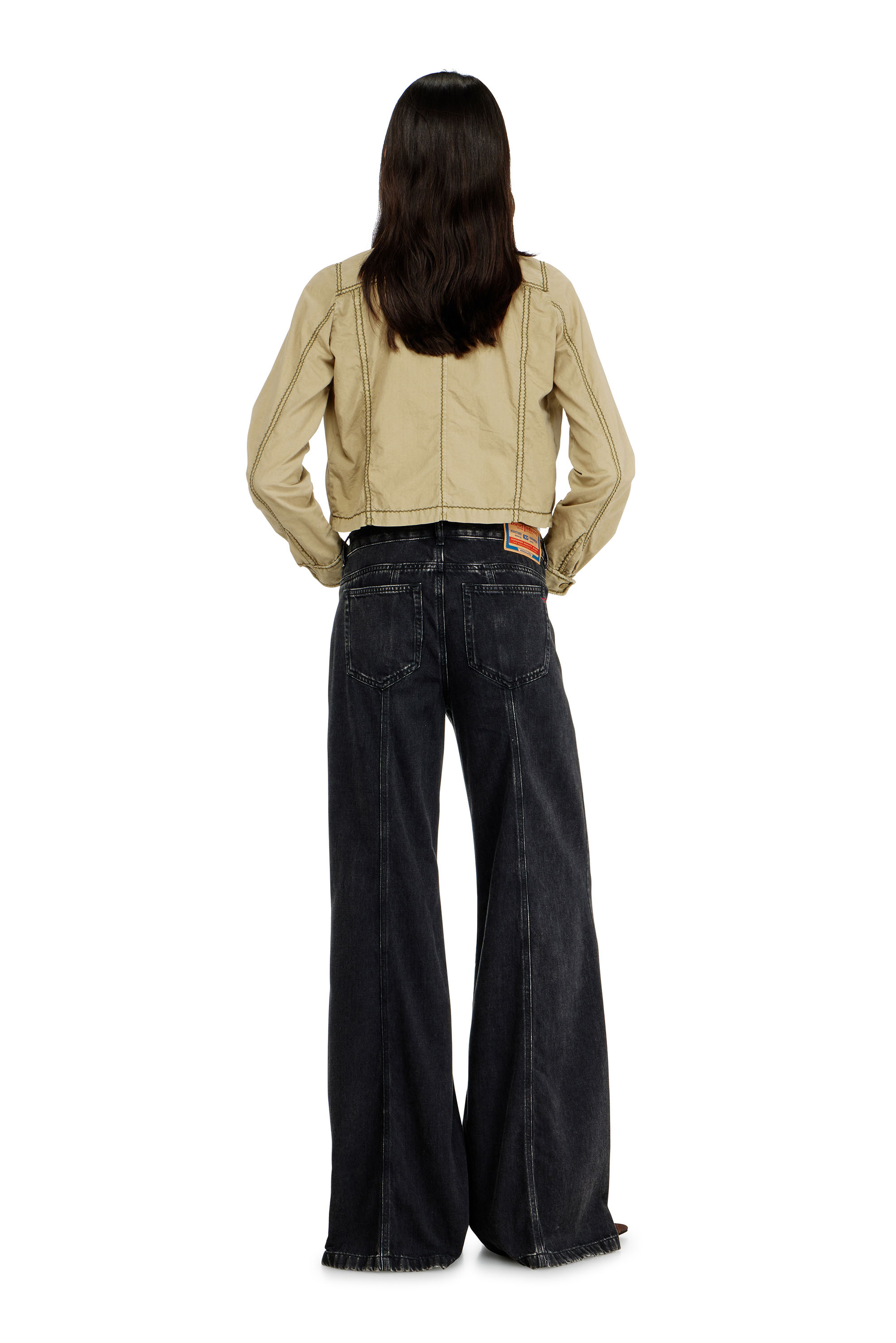 Diesel - Flare Jeans D-Akii 068HN Mujer, Negro/Gris oscuro - 3