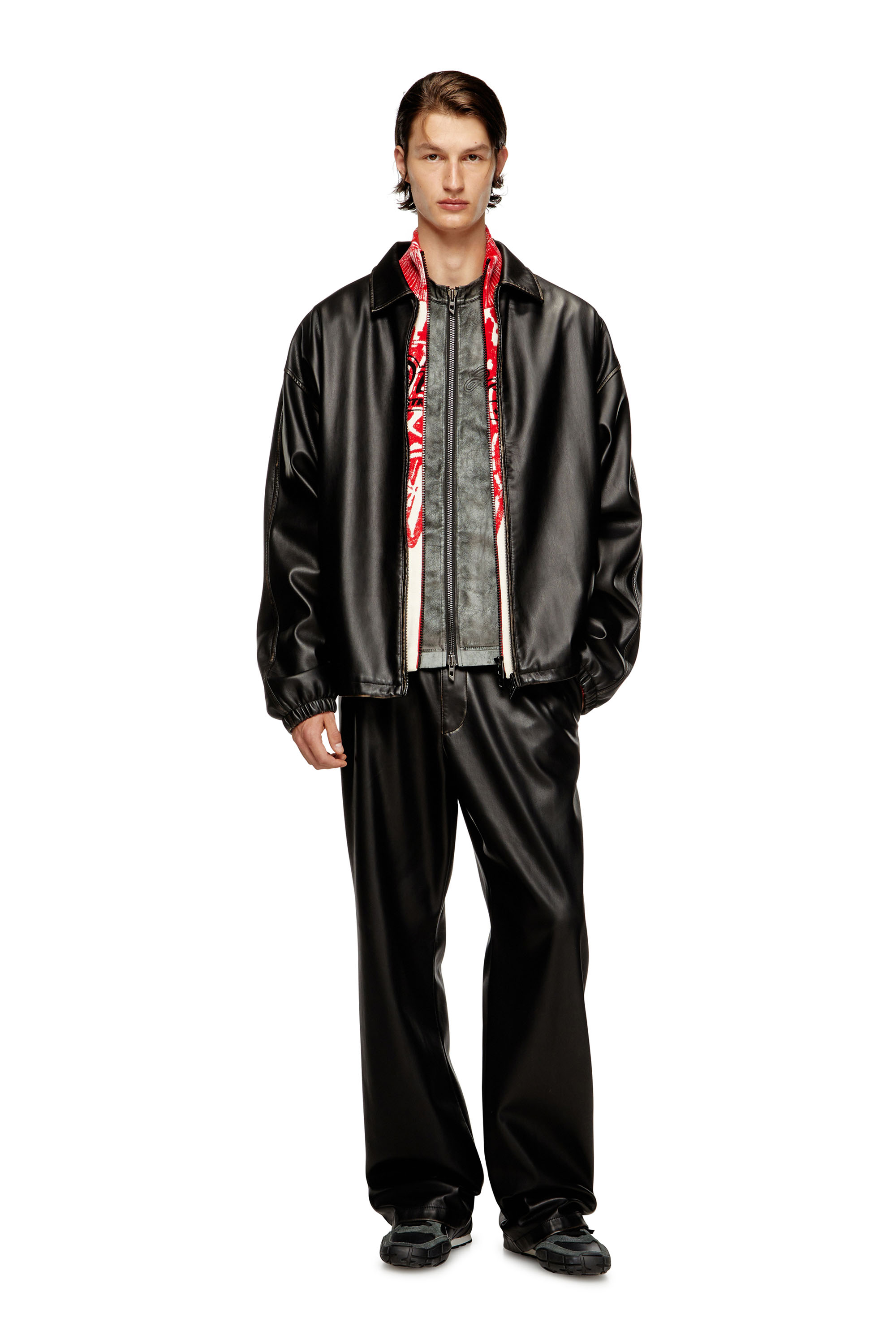 Diesel - J-AKE, Chaqueta de tejido técnico tratado Unisex in Negro - 2