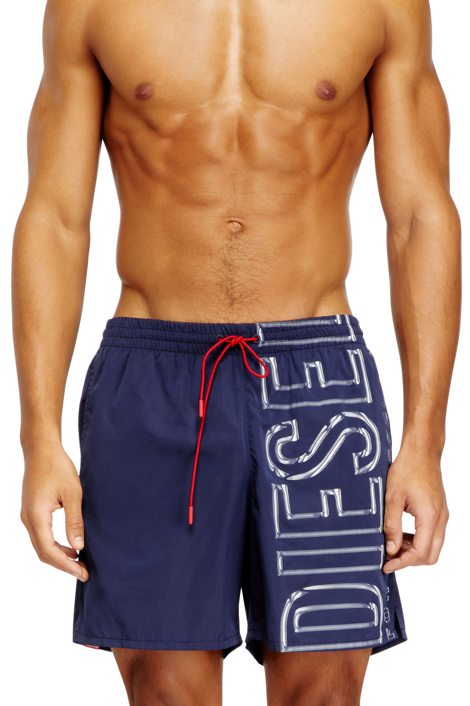Diesel - SOCCER-41-D-CORE, Bañador corto con estampado de logotipo oversize Hombre in ToBeDefined - 2
